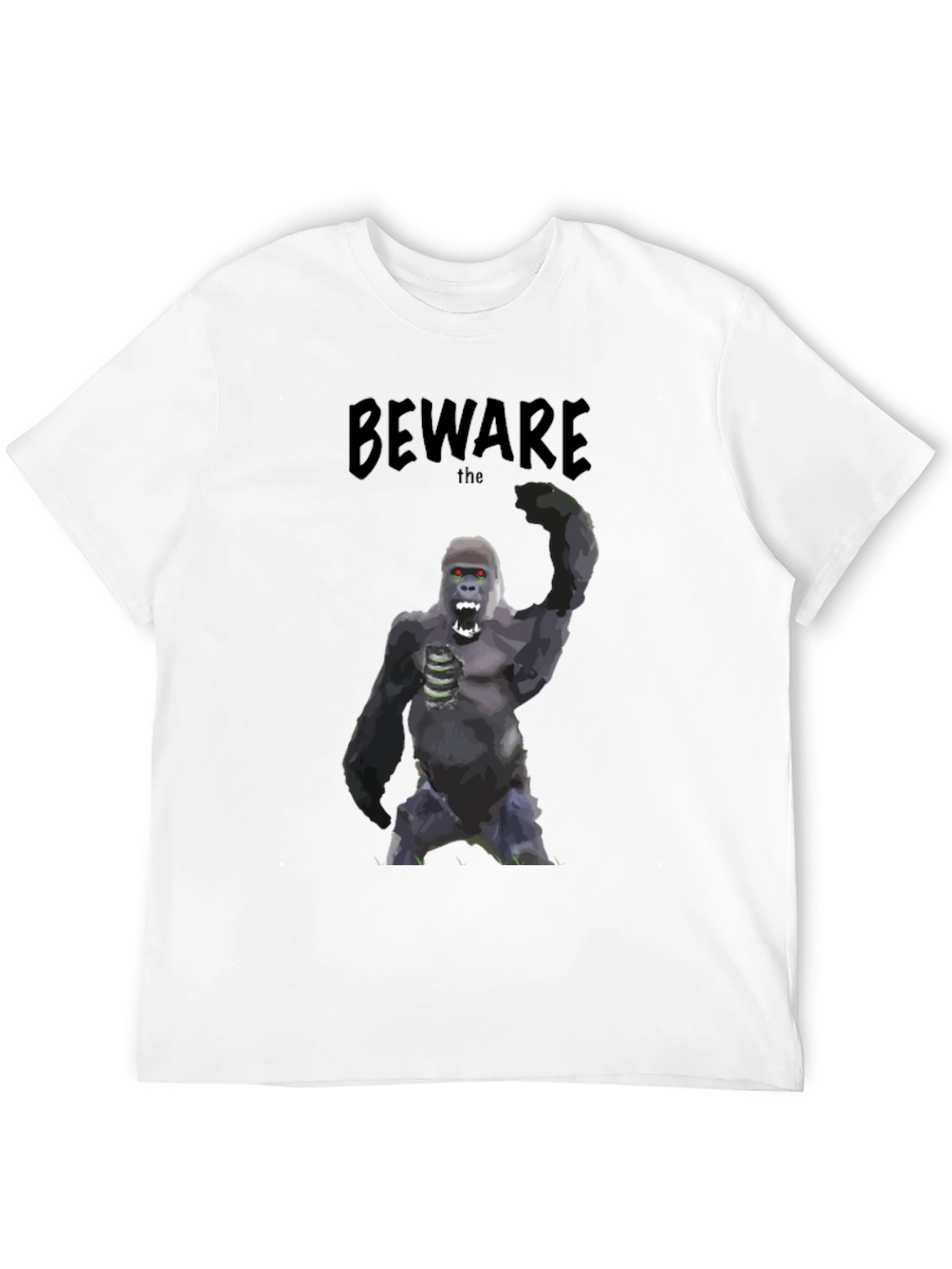 Black Beware the Gorilla T-Shirt - Graphic Tee view 12