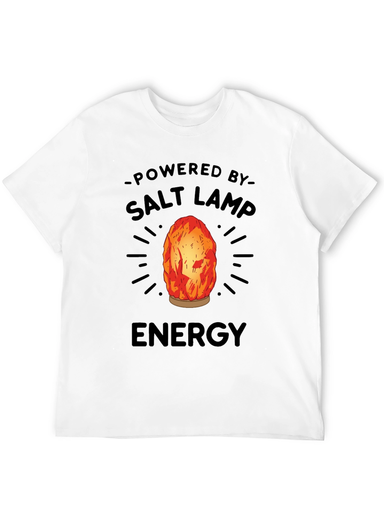 Black Powered By Salt Lamp Energy Graphic Tee view 12