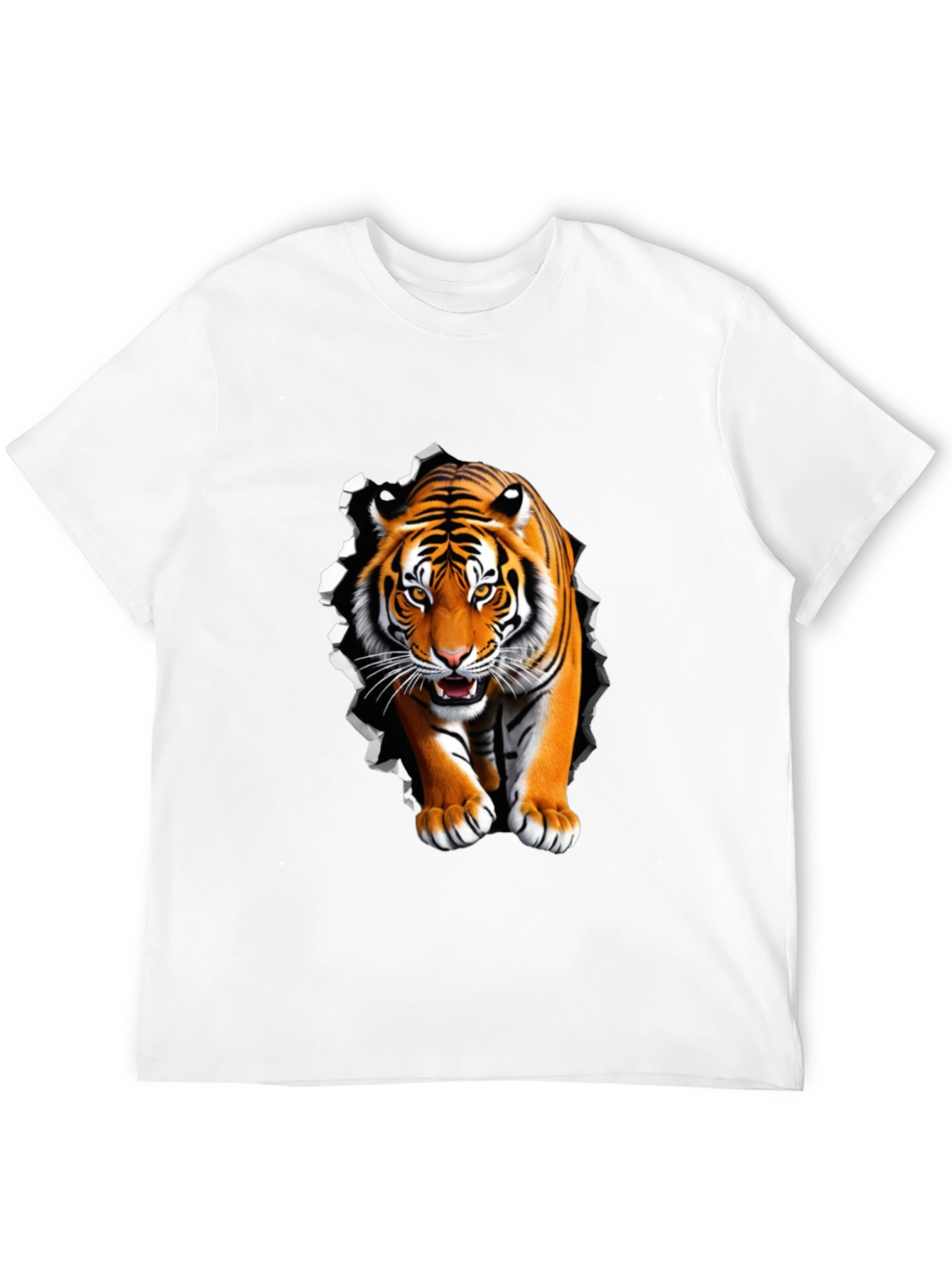 Black Tiger Graphic Black Tee - Bold Animal Print view 12