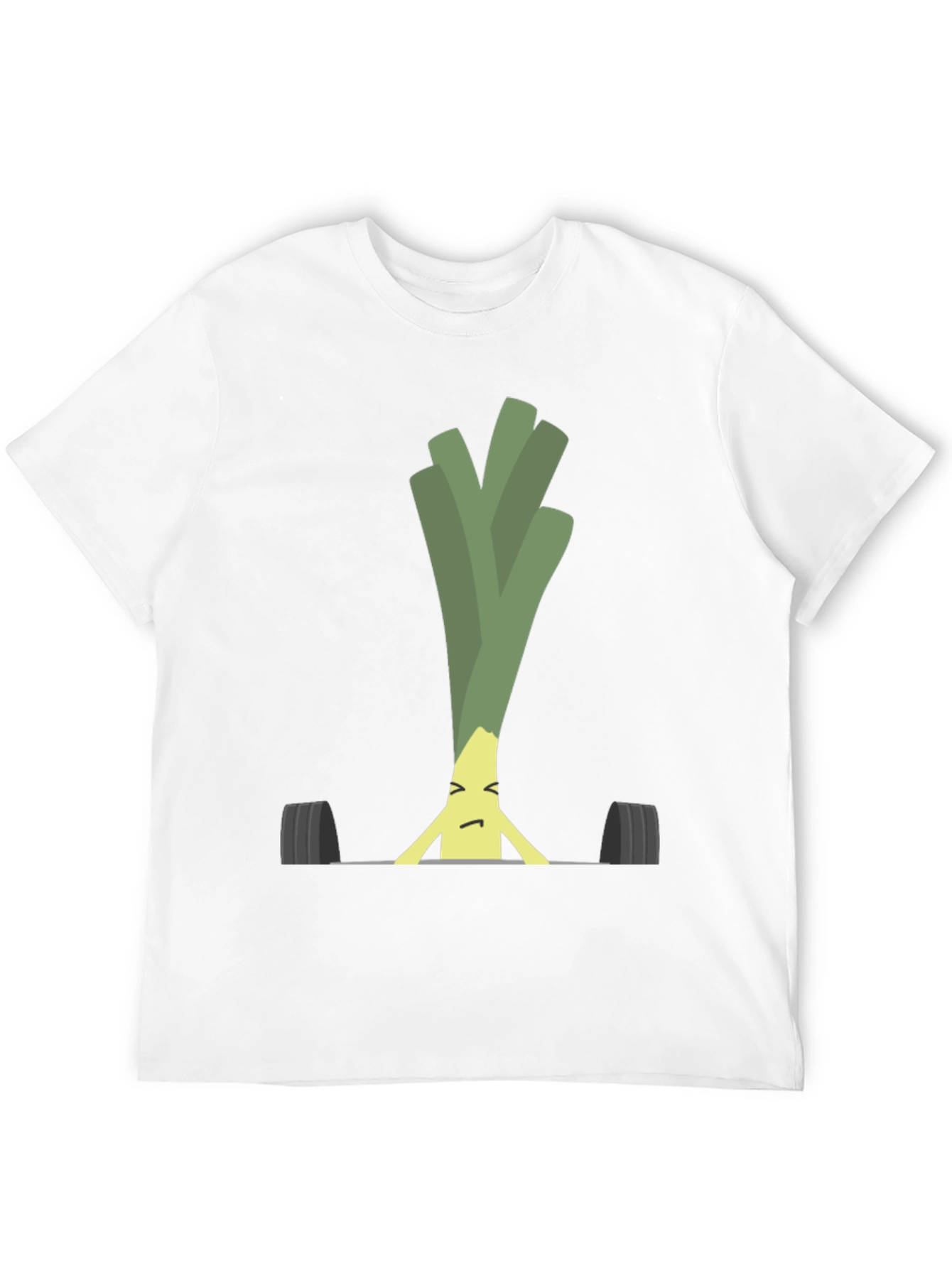 Black Funny Leek Lifting Weights Graphic Tee view 12