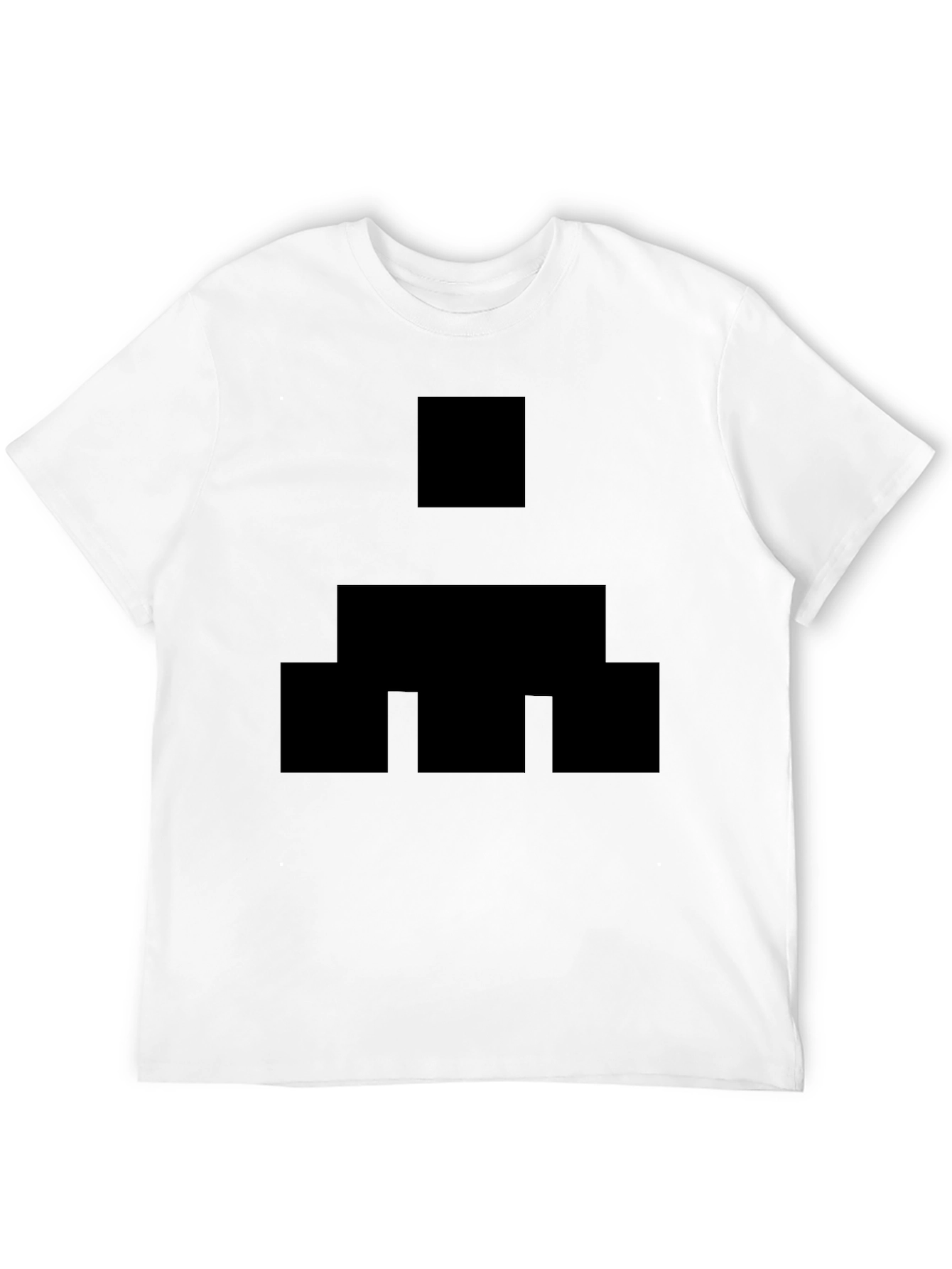 Black Geometric Pattern Black T-Shirt view 12