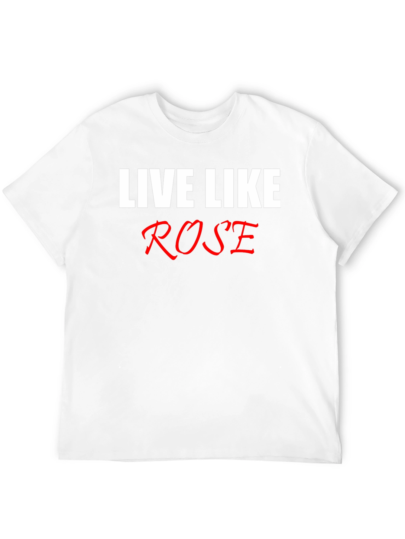 Black Live Like Rose T-Shirt - Classic Black Tee view 12