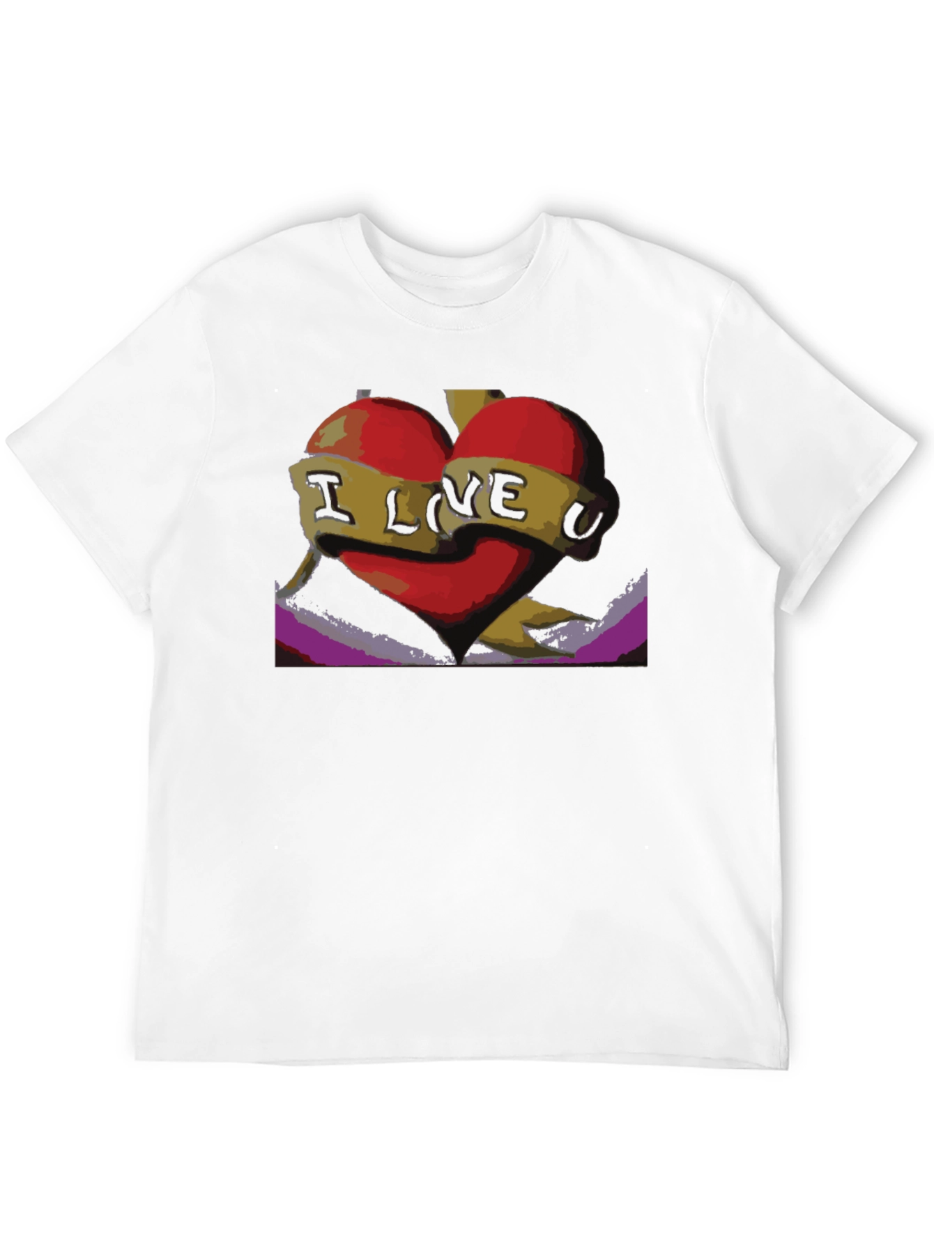 Black I Love U Heart Graphic Tee - Black view 12