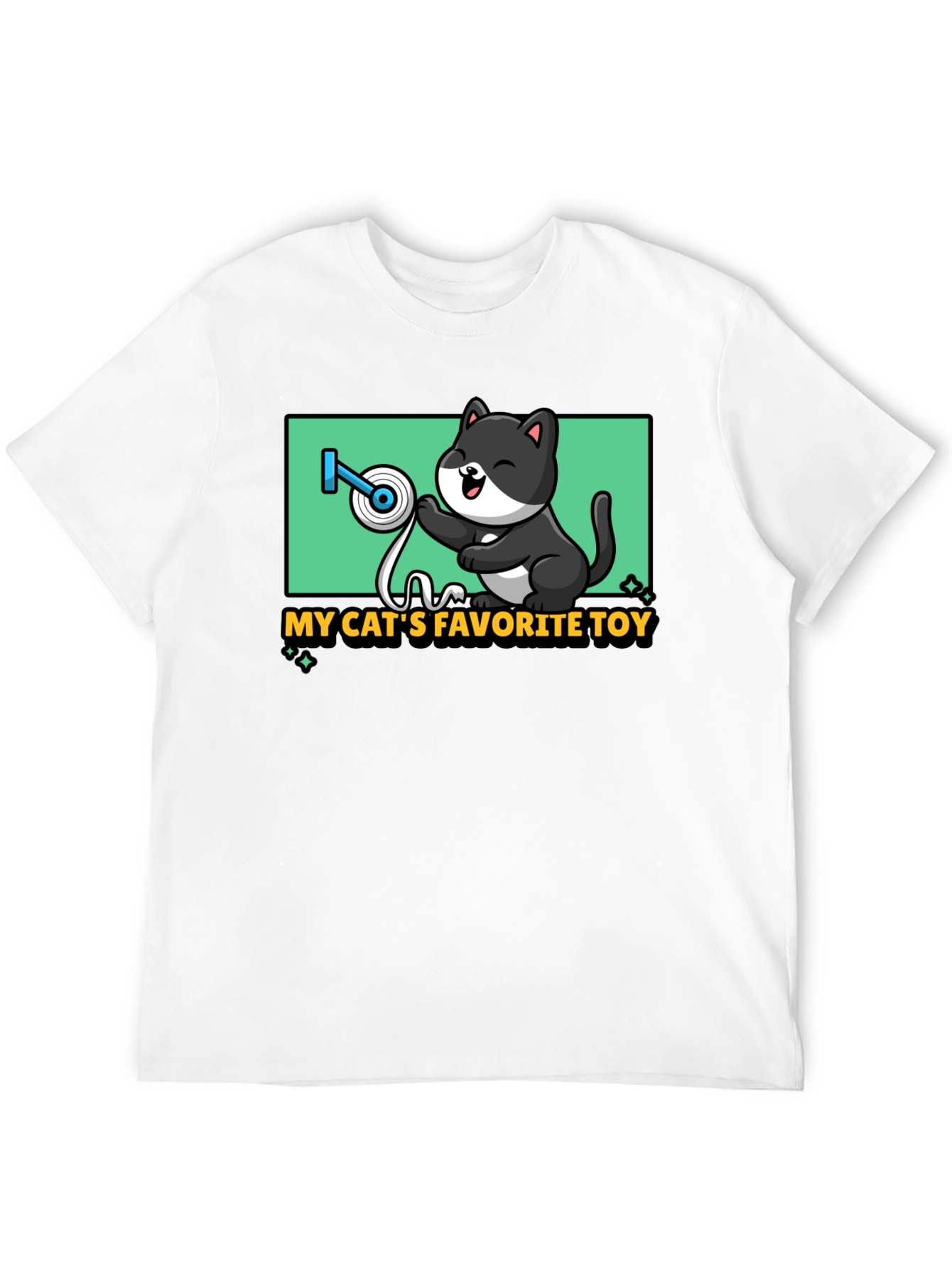 Black Cat's Favorite Toy T-Shirt - Humorous Pet Lover Tee view 12