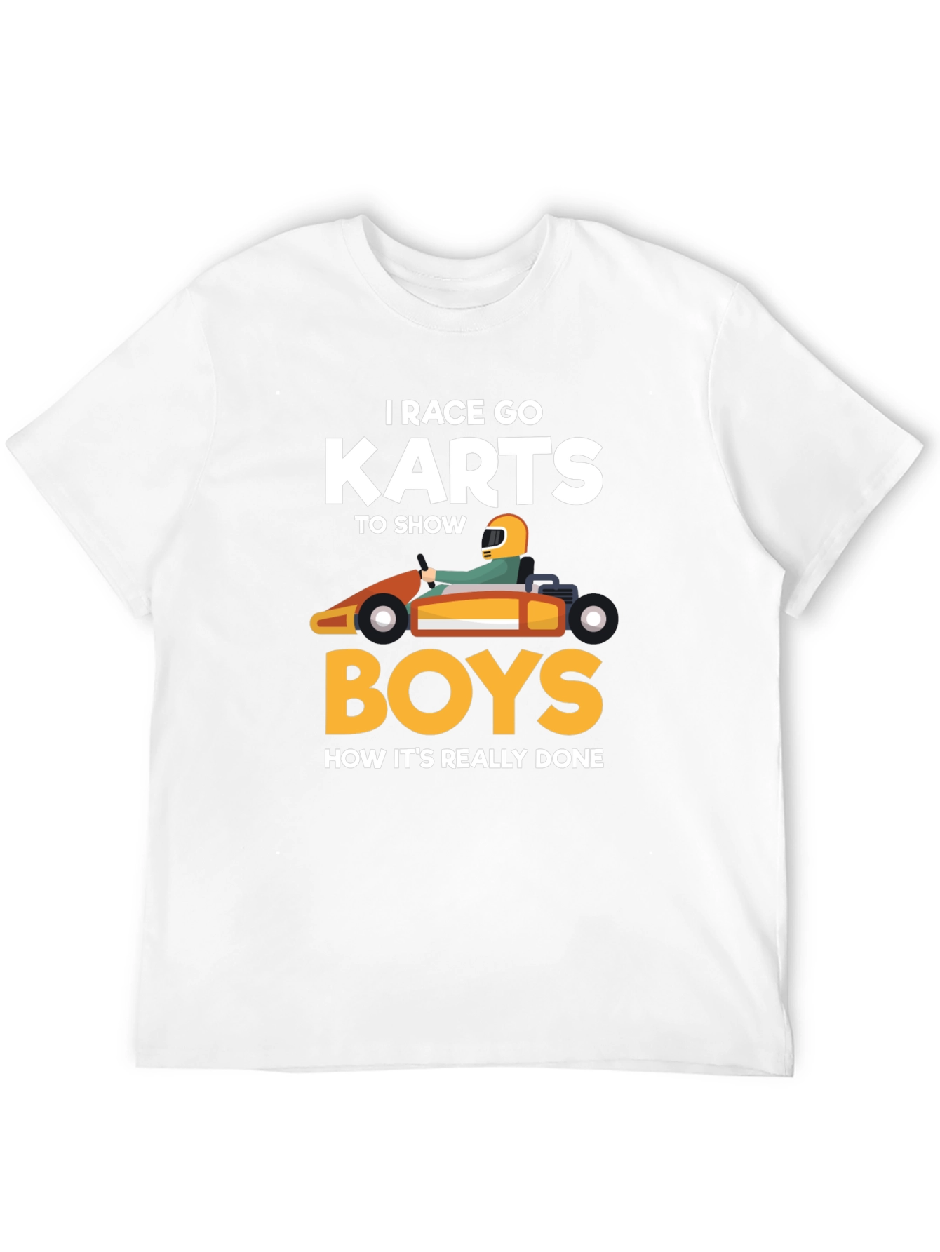 Black I Race Go Karts T-Shirt Funny Kart Racing Tee view 12
