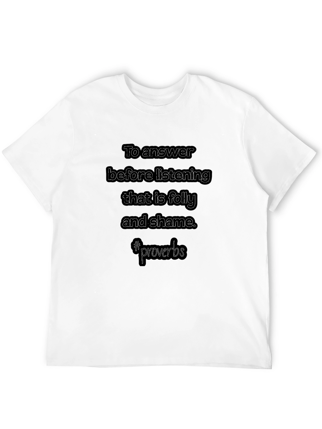 Black Men's "To Answer" Graphic T-Shirt view 12