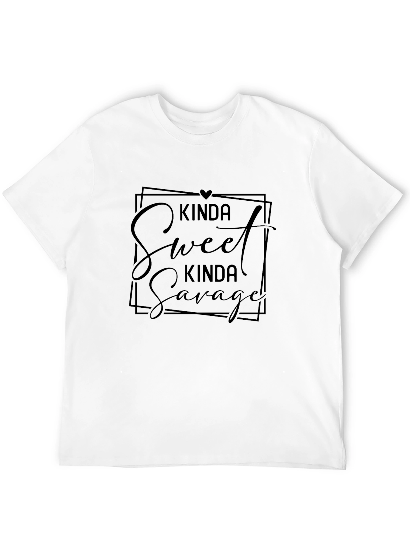 Black Kinda Sweet Kinda Savage Black Graphic Tee view 12