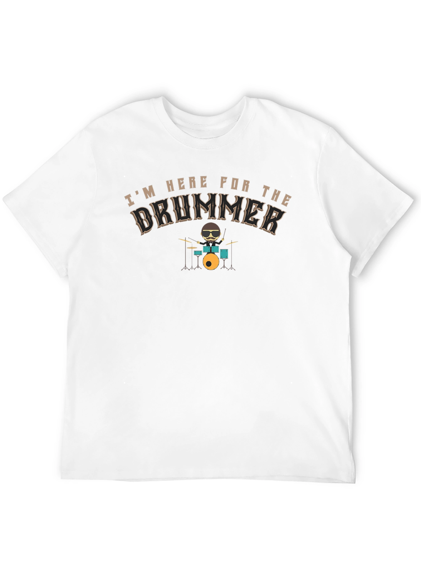 Black I'm Here For The Drummer Graphic T-Shirt view 12