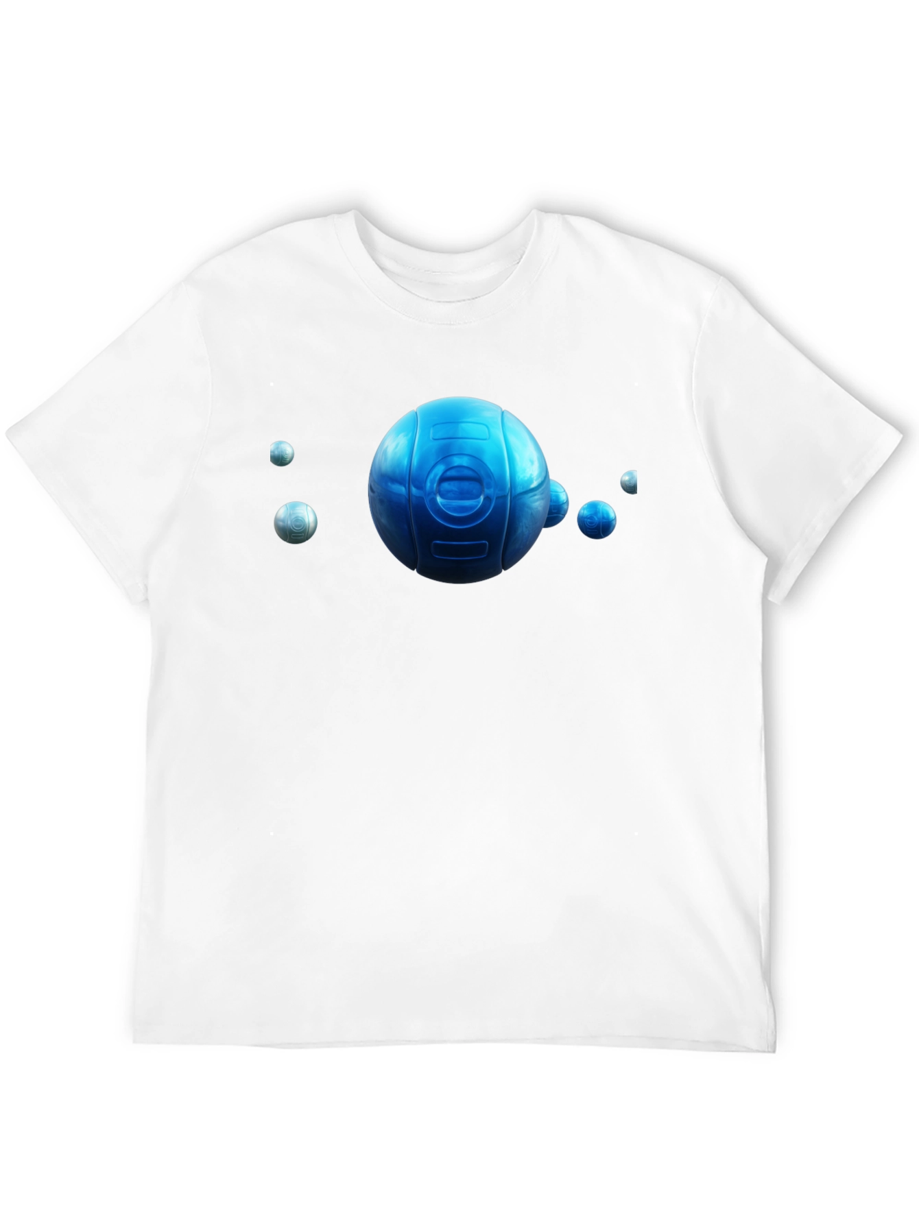 Black Blue Orb Graphic T-Shirt - Unique Design, Casual Wear view 12