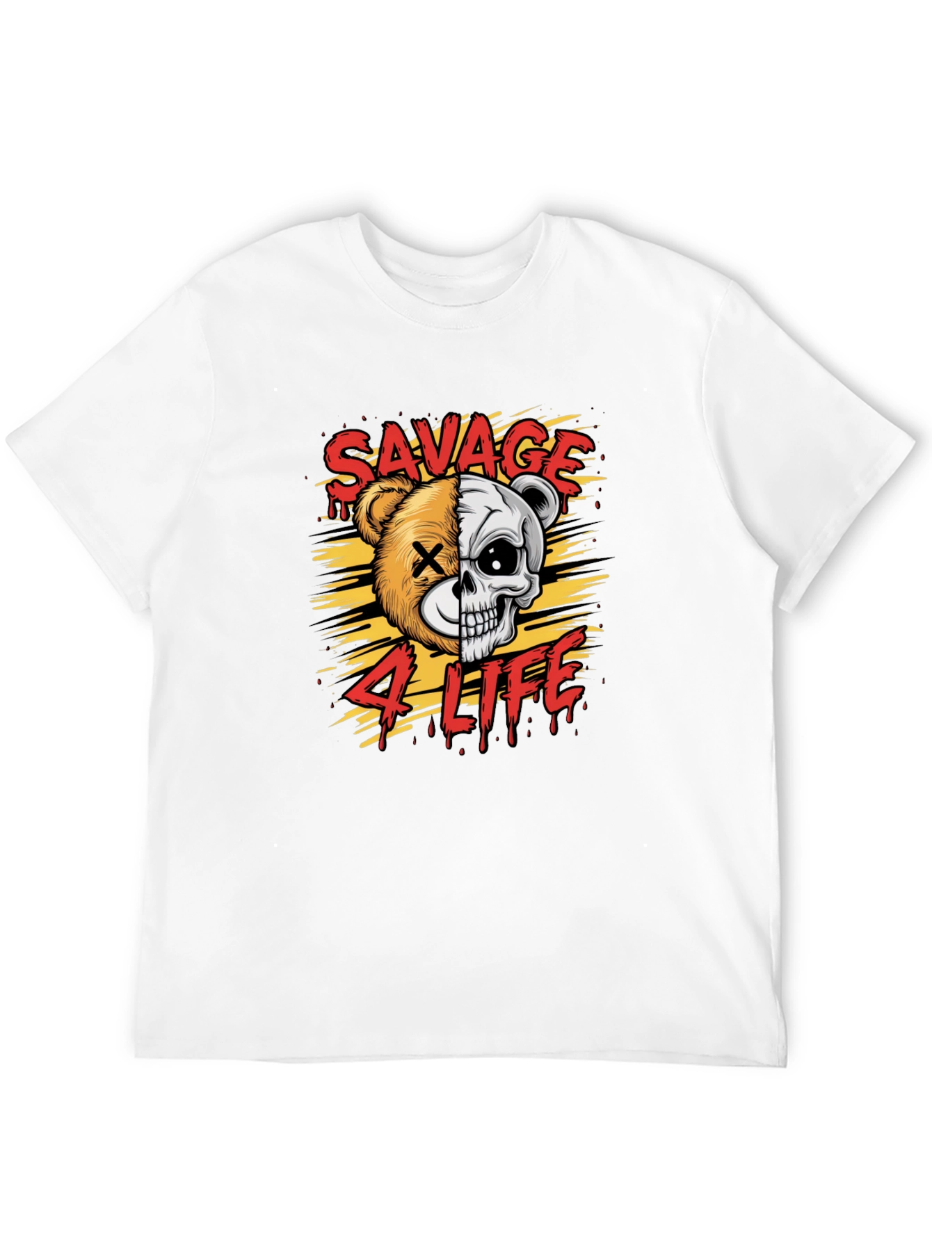 Black Savage 4 Life Graphic Print T-Shirt view 12
