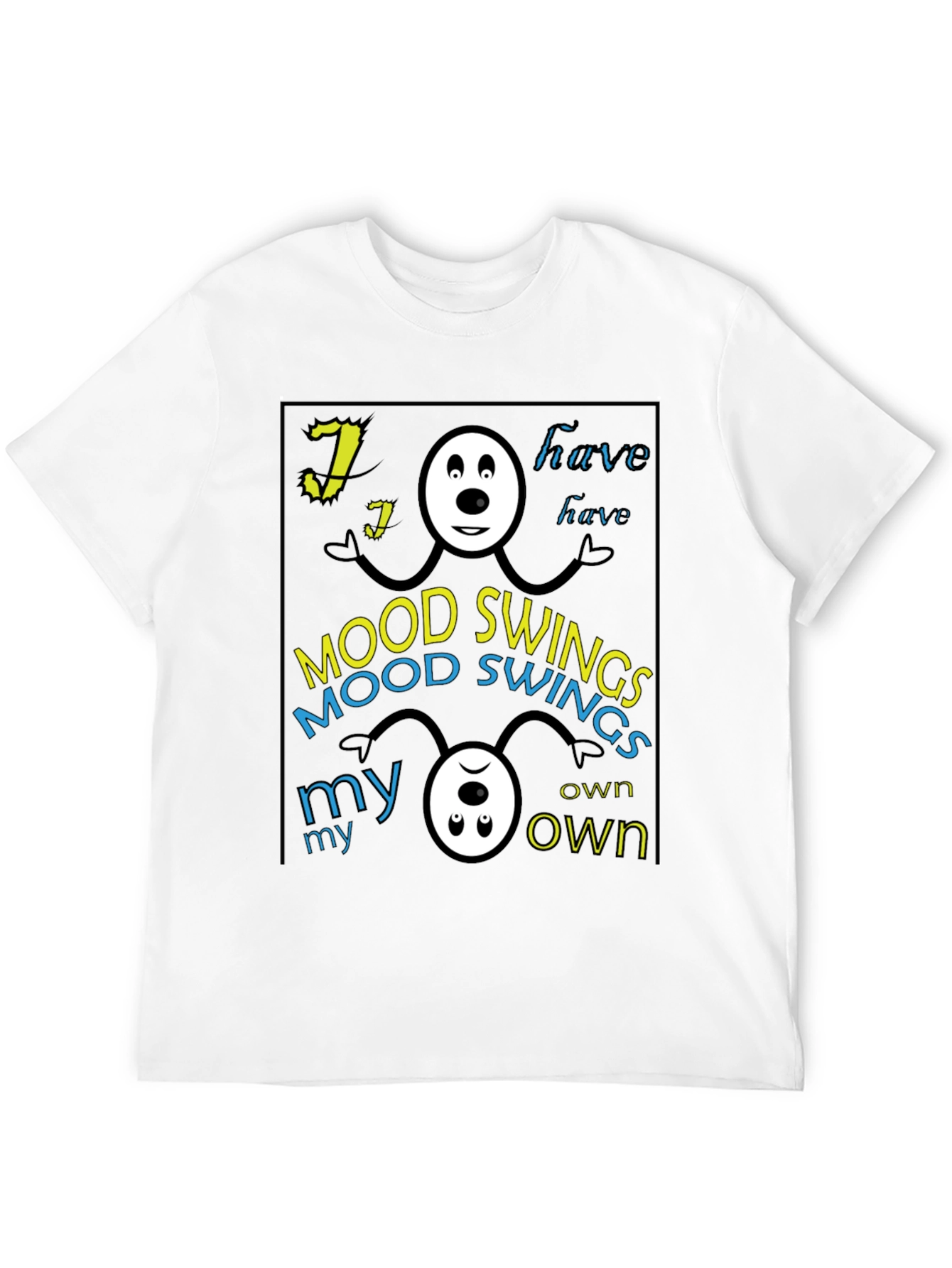 Black Mood Swings Graphic Tee - Black Crew Neck view 12