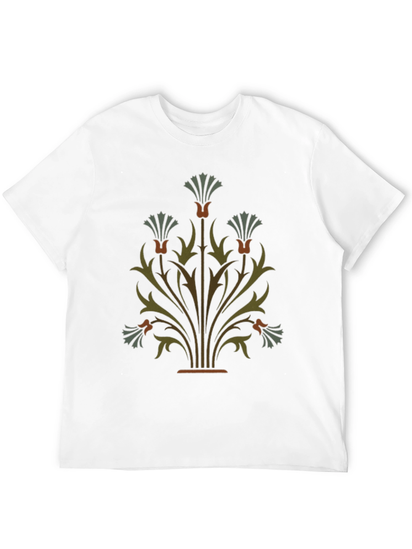 Black Elegant Floral Graphic Black T-Shirt view 12