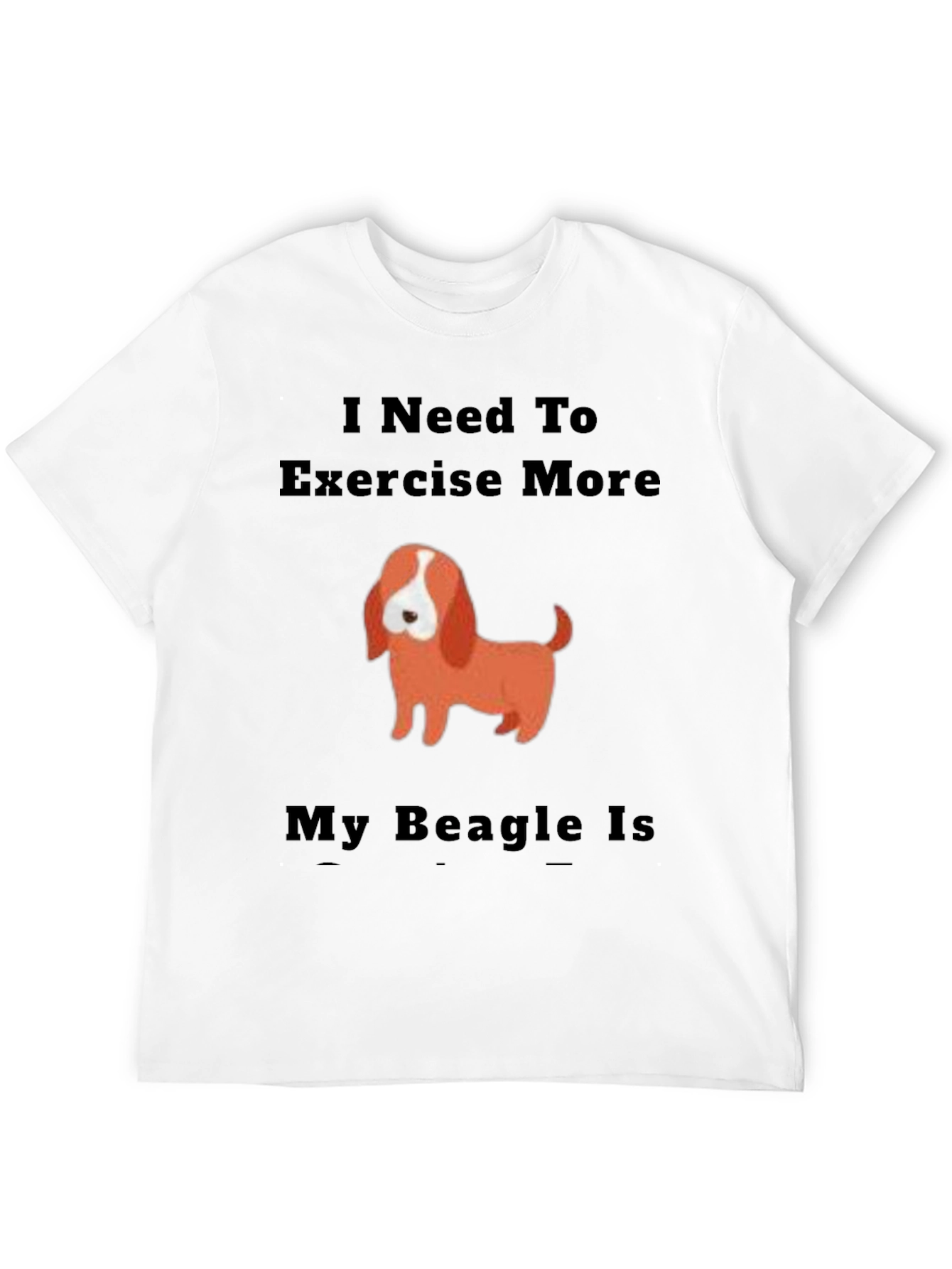 Black I Need to Exercise More Beagle T-Shirt view 12
