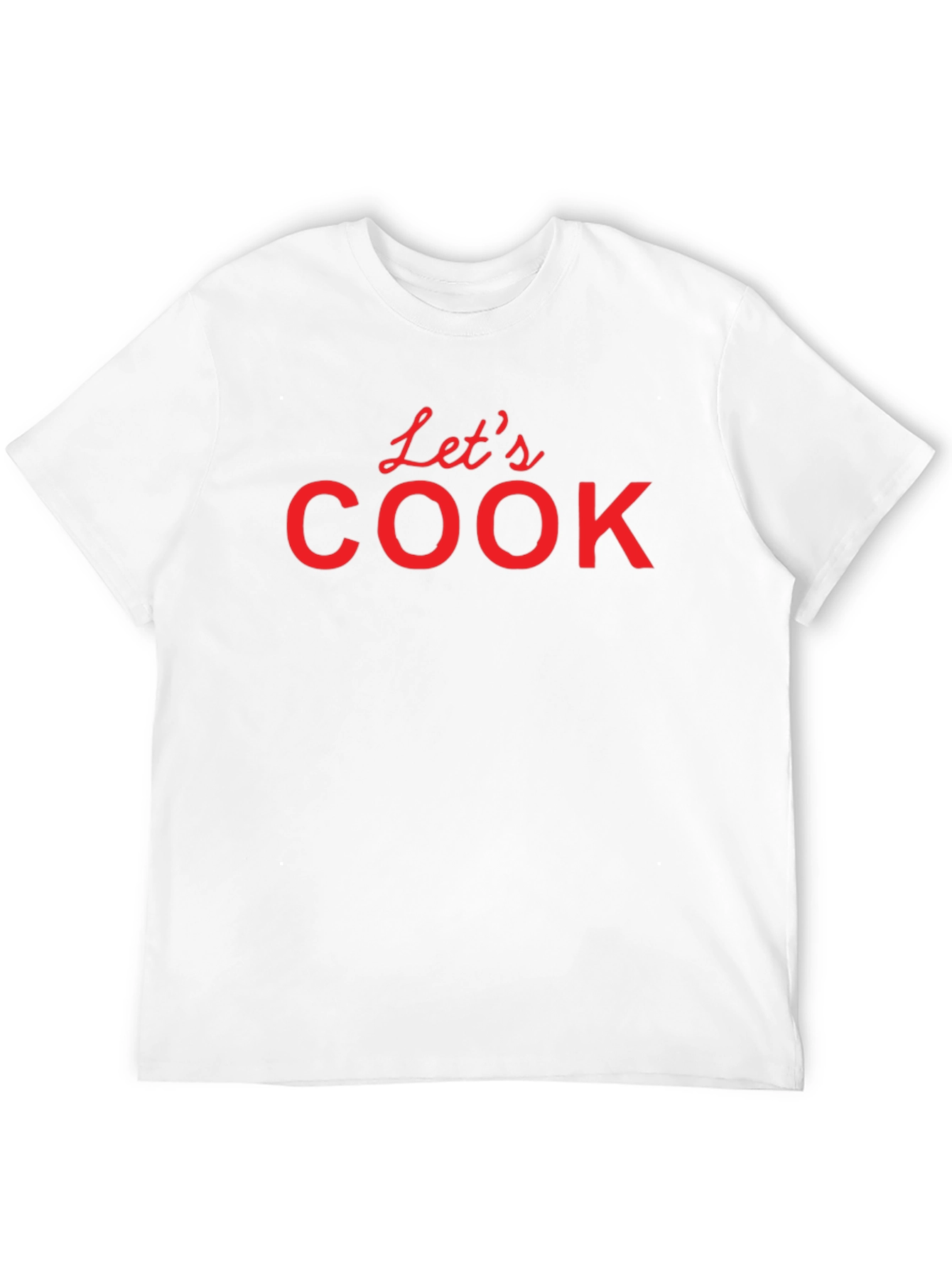 Black Let's Cook T-Shirt - Black Crew Neck Tee view 12