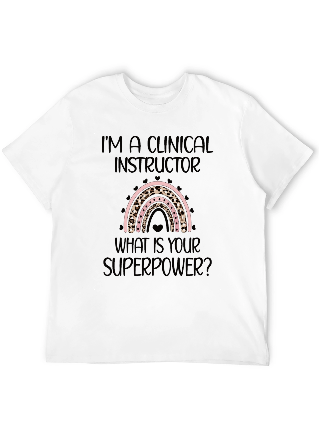 Black Clinical Instructor Superpower Black T-Shirt view 12