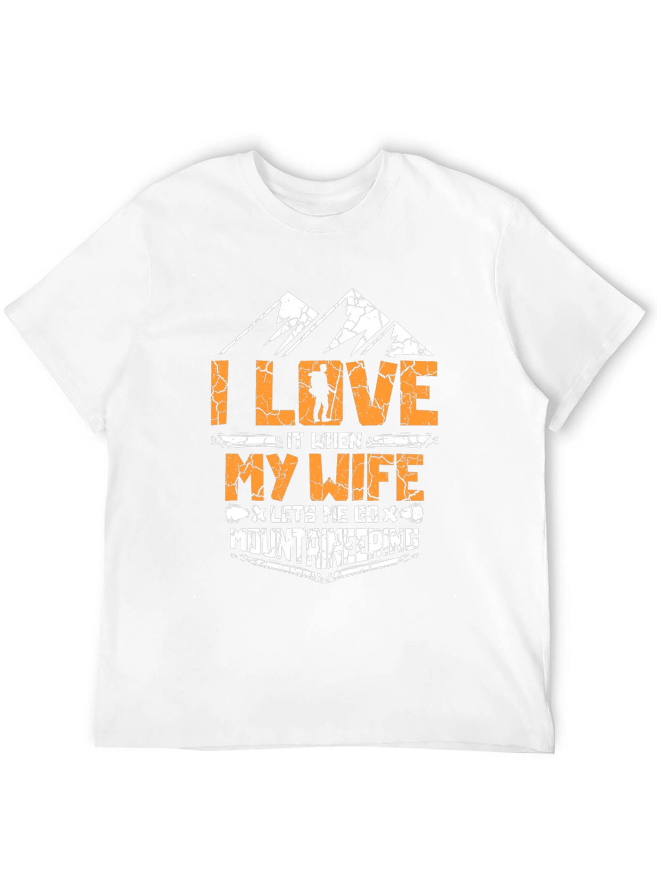 Black I Love My Wife Mountaineering Black T-Shirt view 12