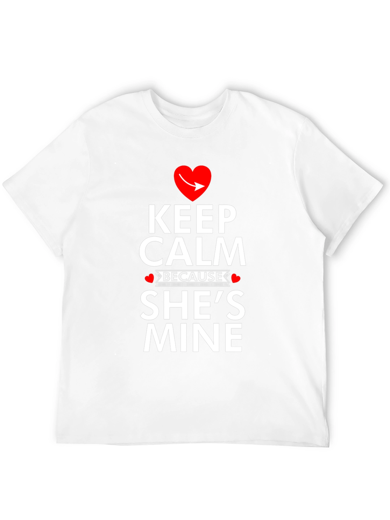 Black Keep Calm She's Mine T-Shirt - Funny Novelty Tee view 12