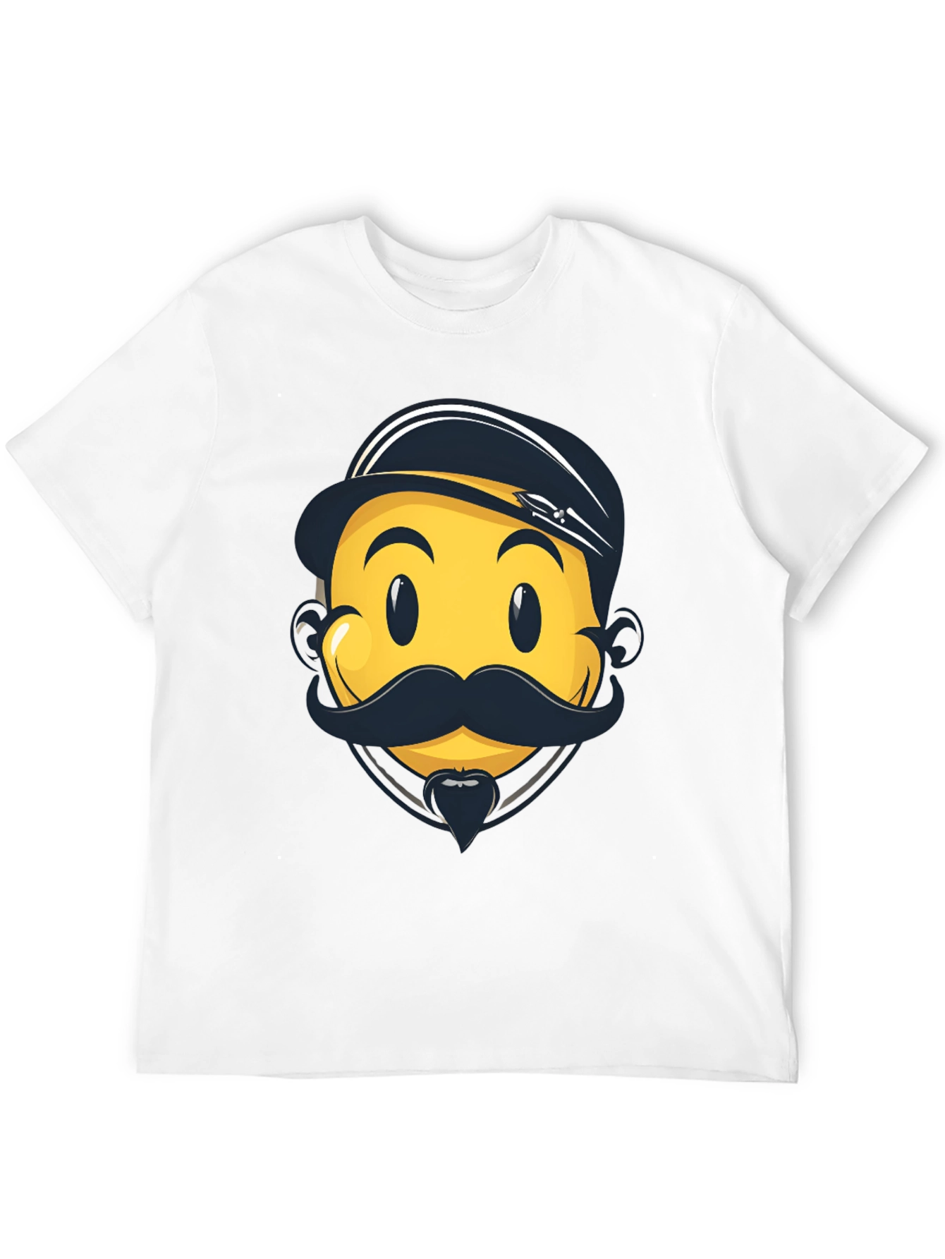 Black Emoji Captain Graphic Tee - Black Cotton Comfort view 12