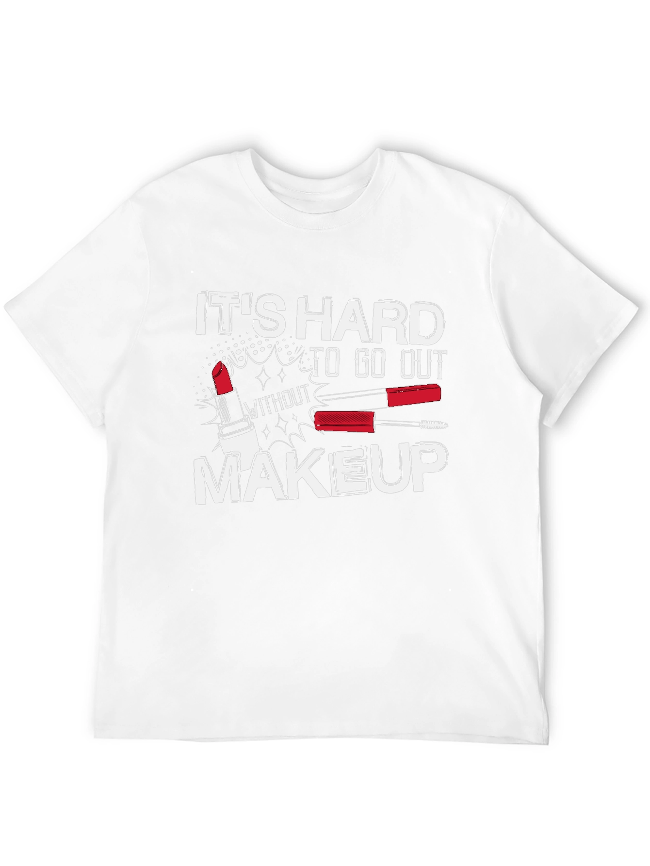 Black Makeup Graphic Tee - It's Hard To Go Out view 12