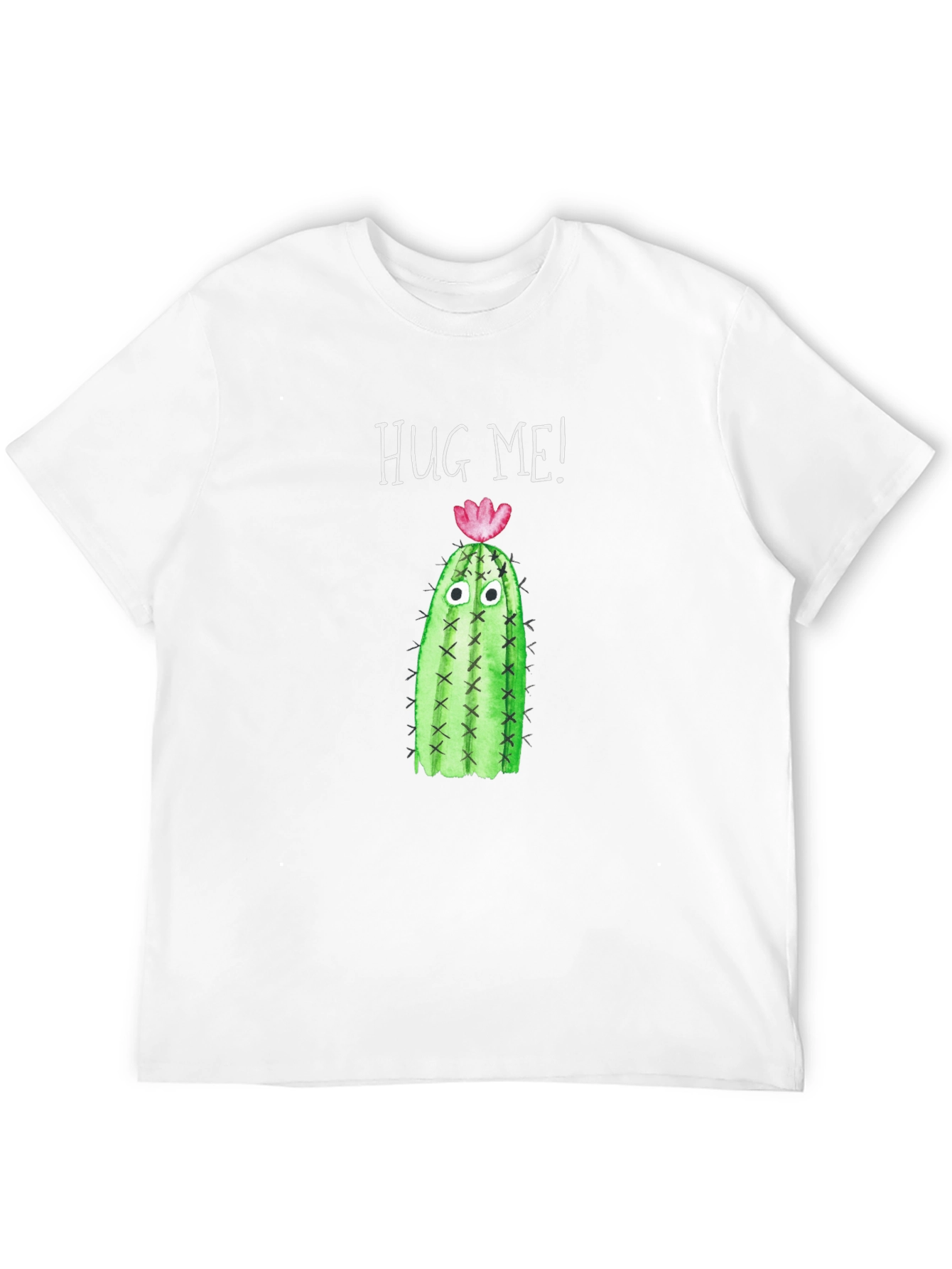 Black Hug Me Cactus T-Shirt - Funny Graphic Tee view 12