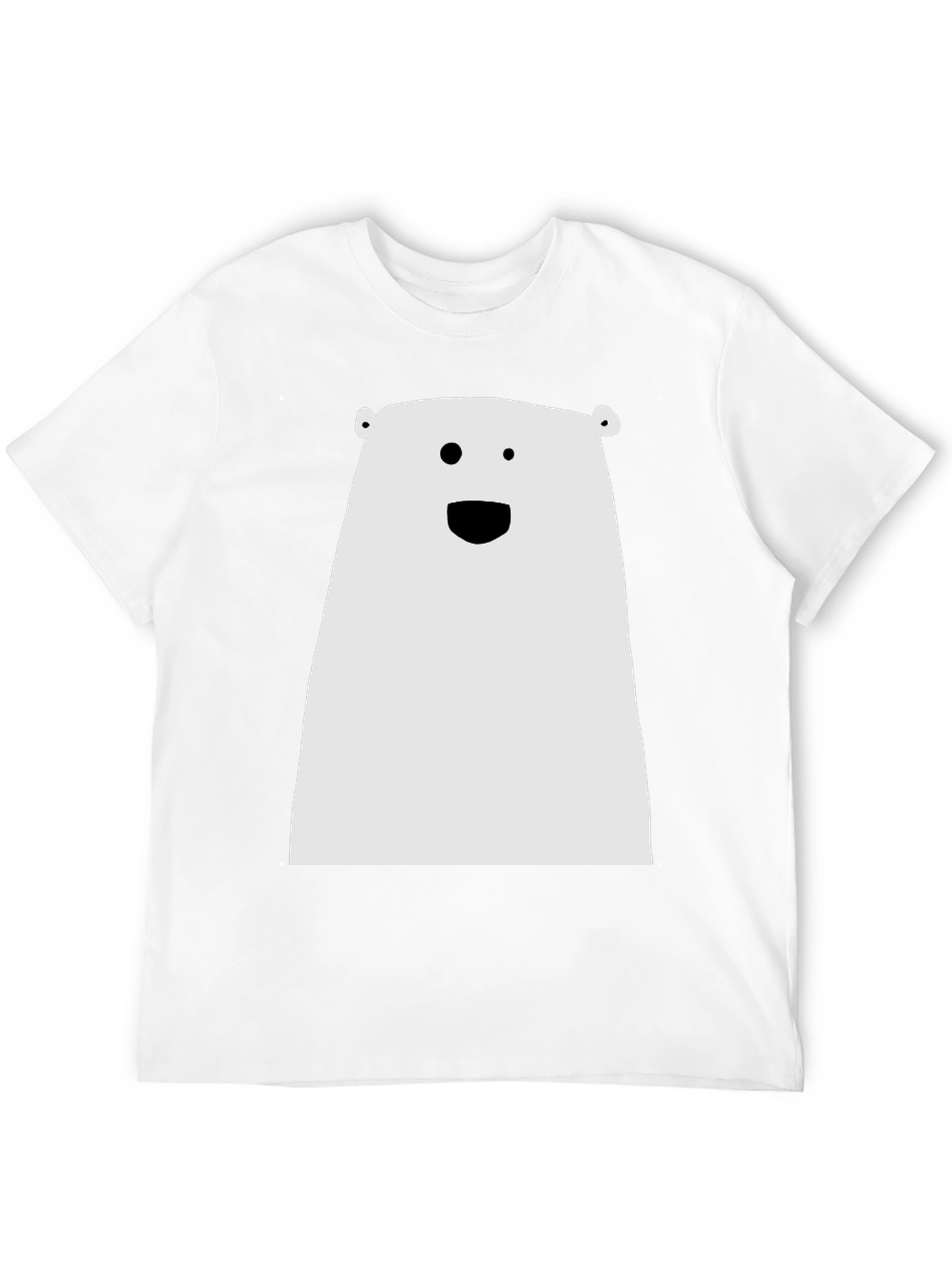 Black Funny Minimalist Bear Graphic Black T-Shirt view 12