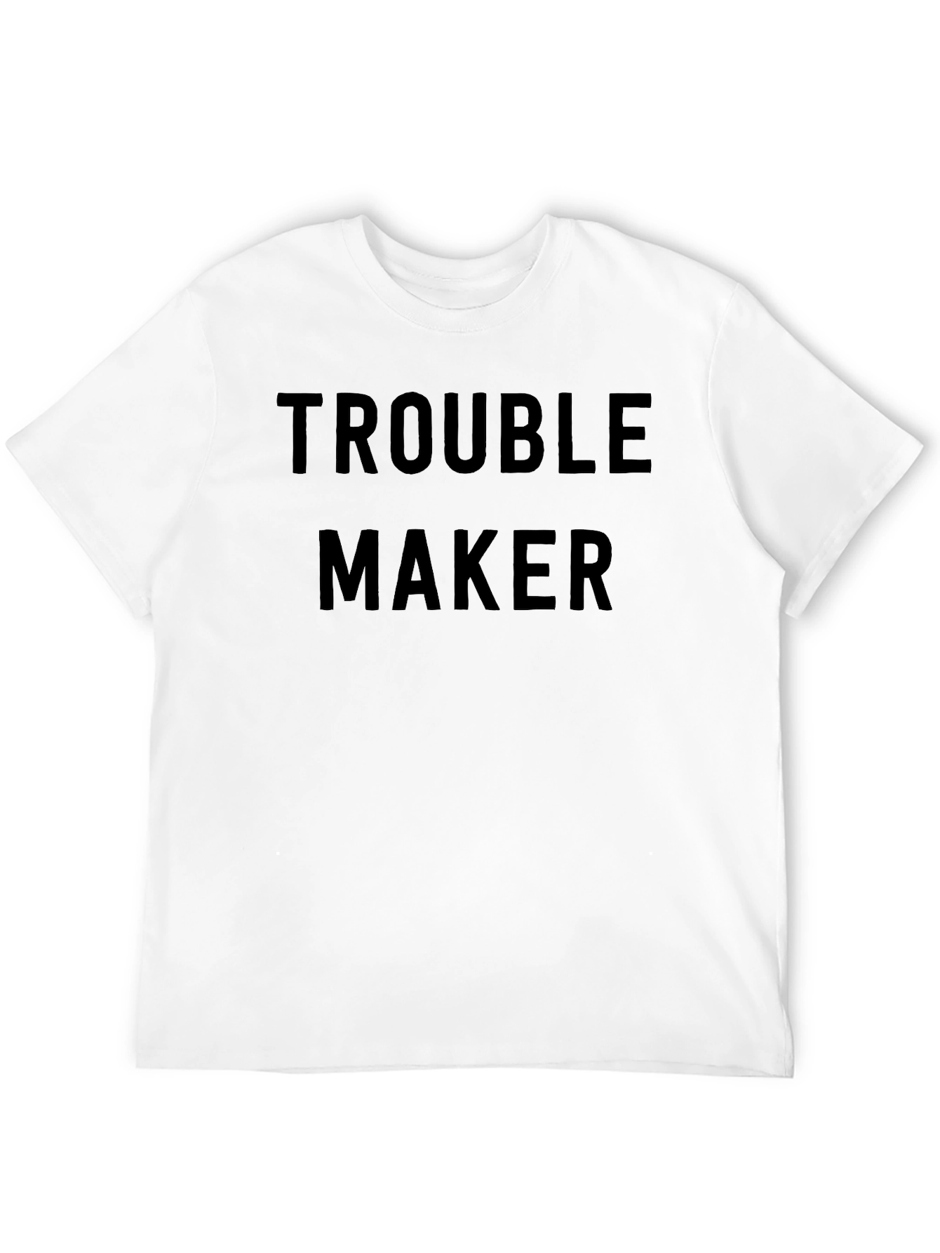 Black Trouble Maker Graphic T-Shirt - Bold Statement Tee view 12
