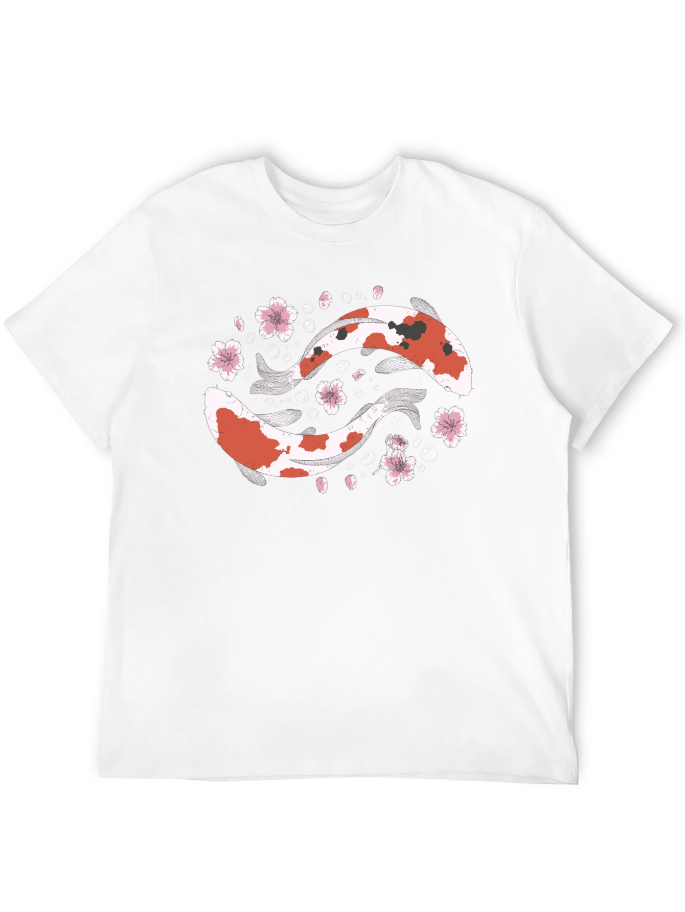 Black Koi Fish Yin Yang Black T-Shirt view 12