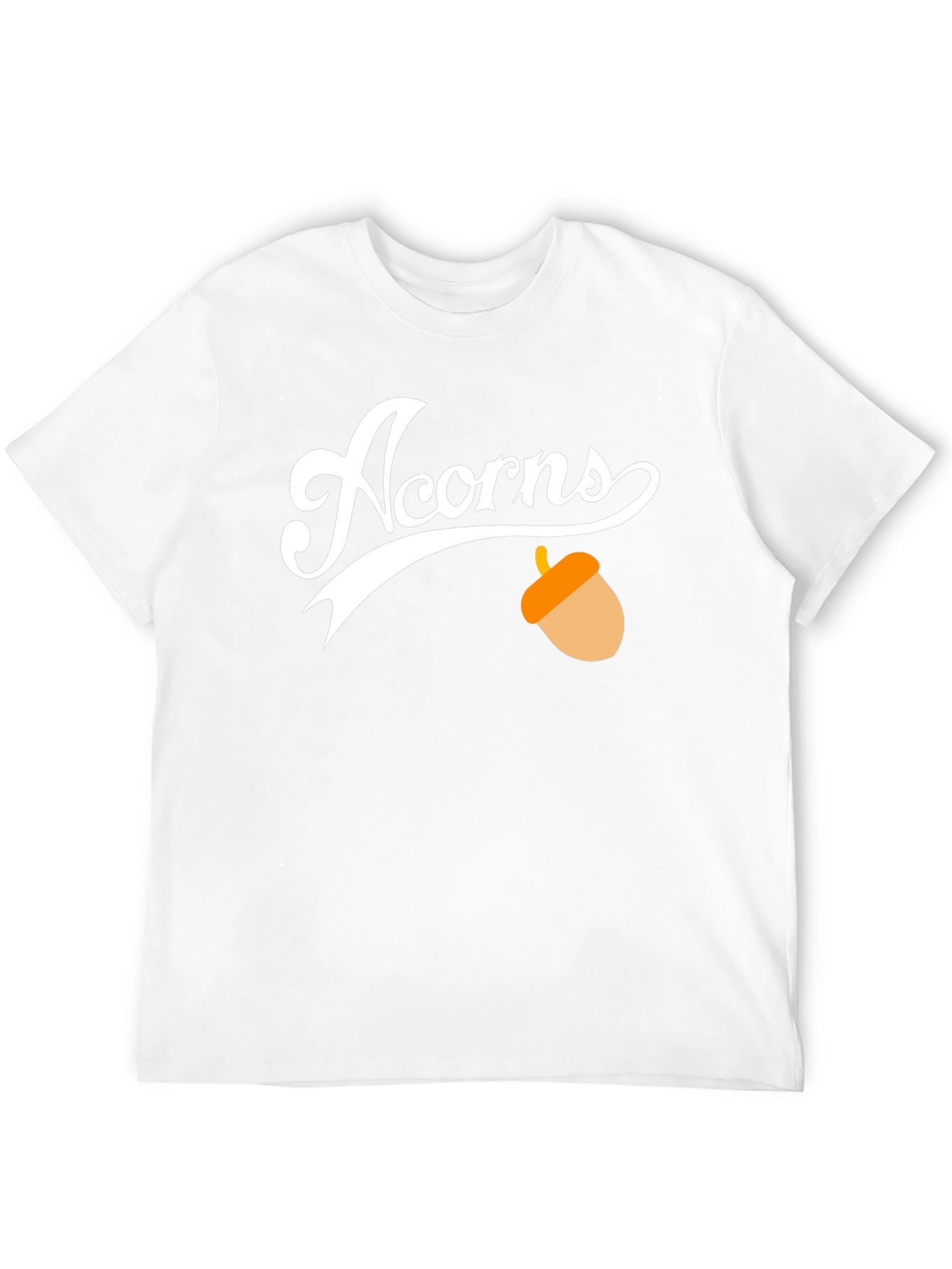 Black Acorns Graphic Tee - Black Cotton Casual T-Shirt view 12