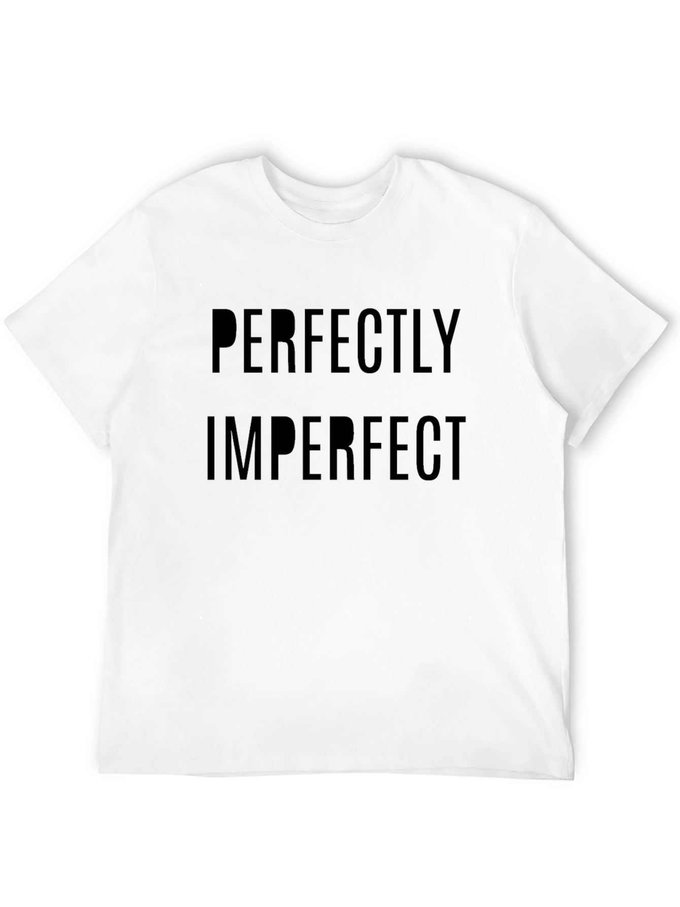 Black Perfectly Imperfect Graphic Tee - Unisex Black T-Shirt view 12