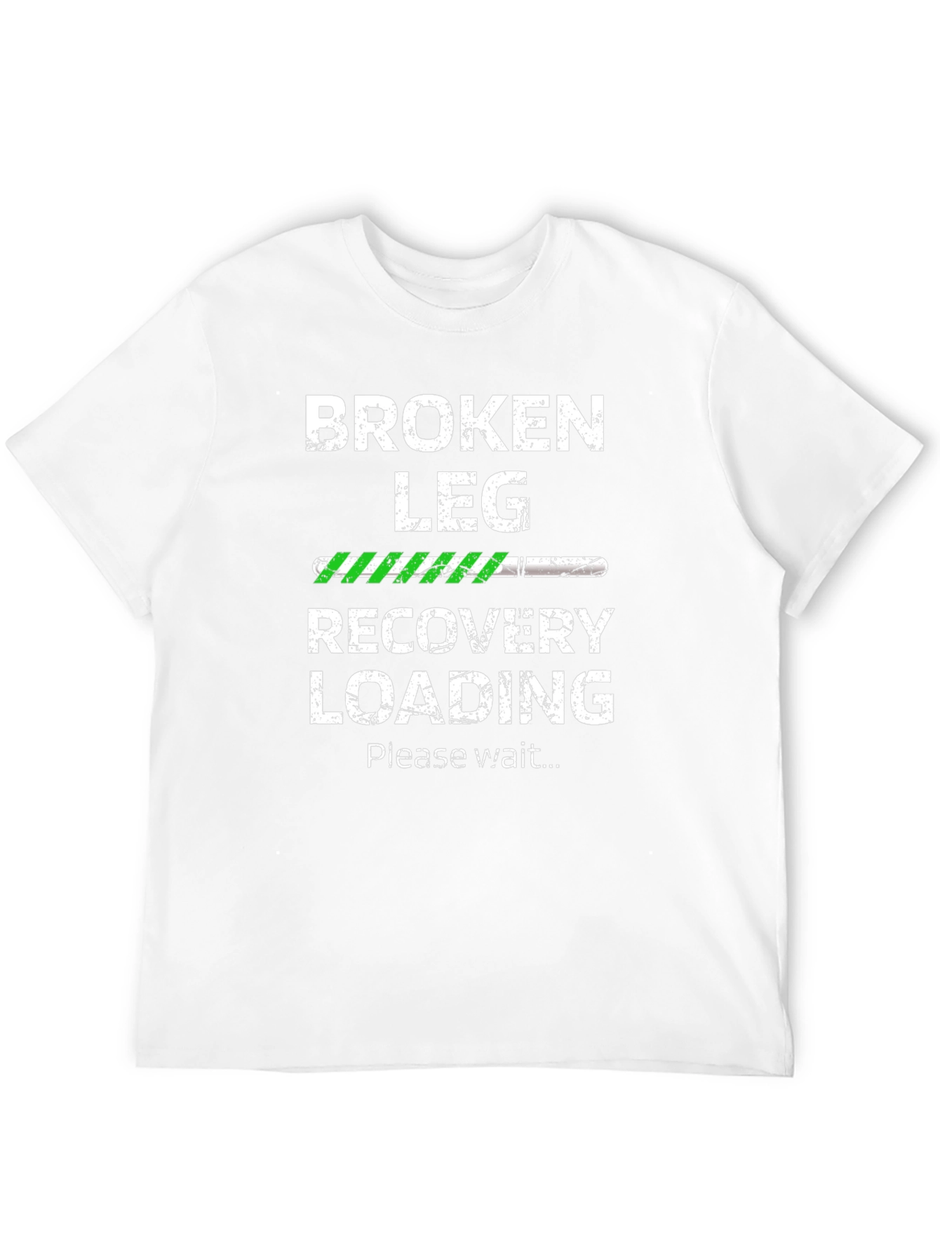 Black Broken Leg Recovery Loading T-Shirt view 12