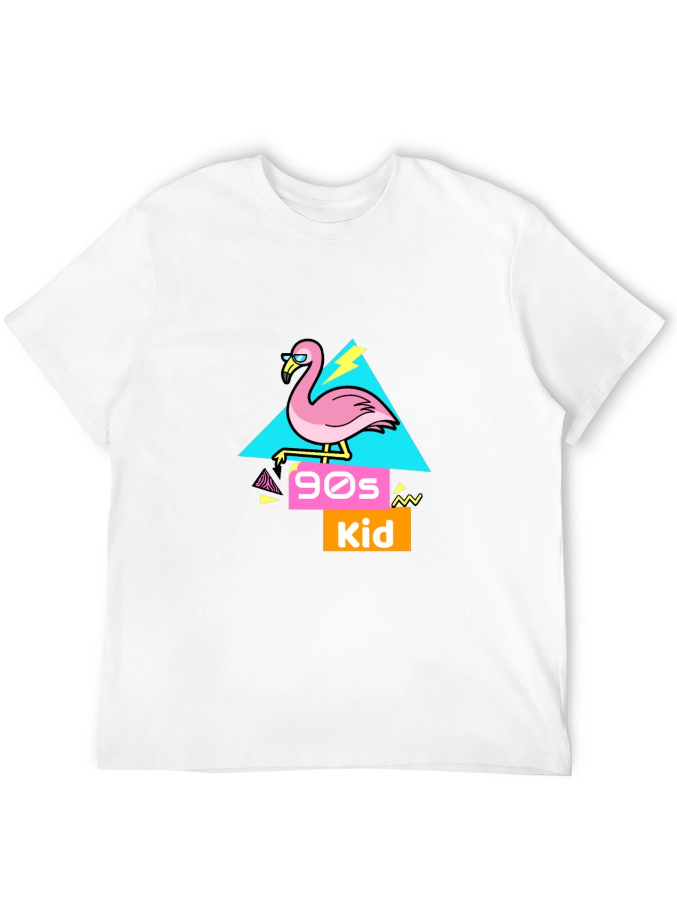 Black 90s Kid Flamingo T-Shirt view 12