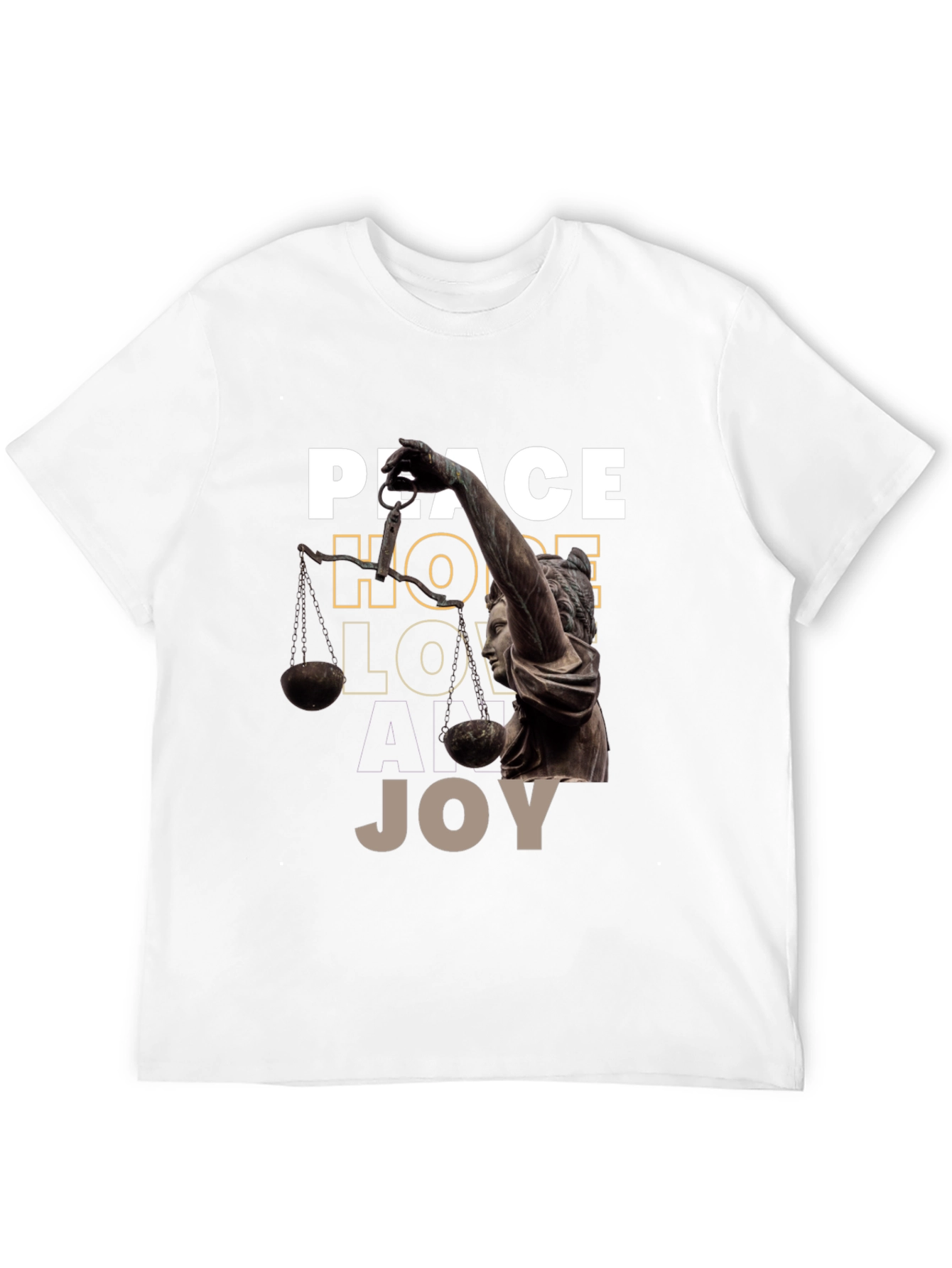 Black Peace Hope Love Joy Graphic Tee view 12