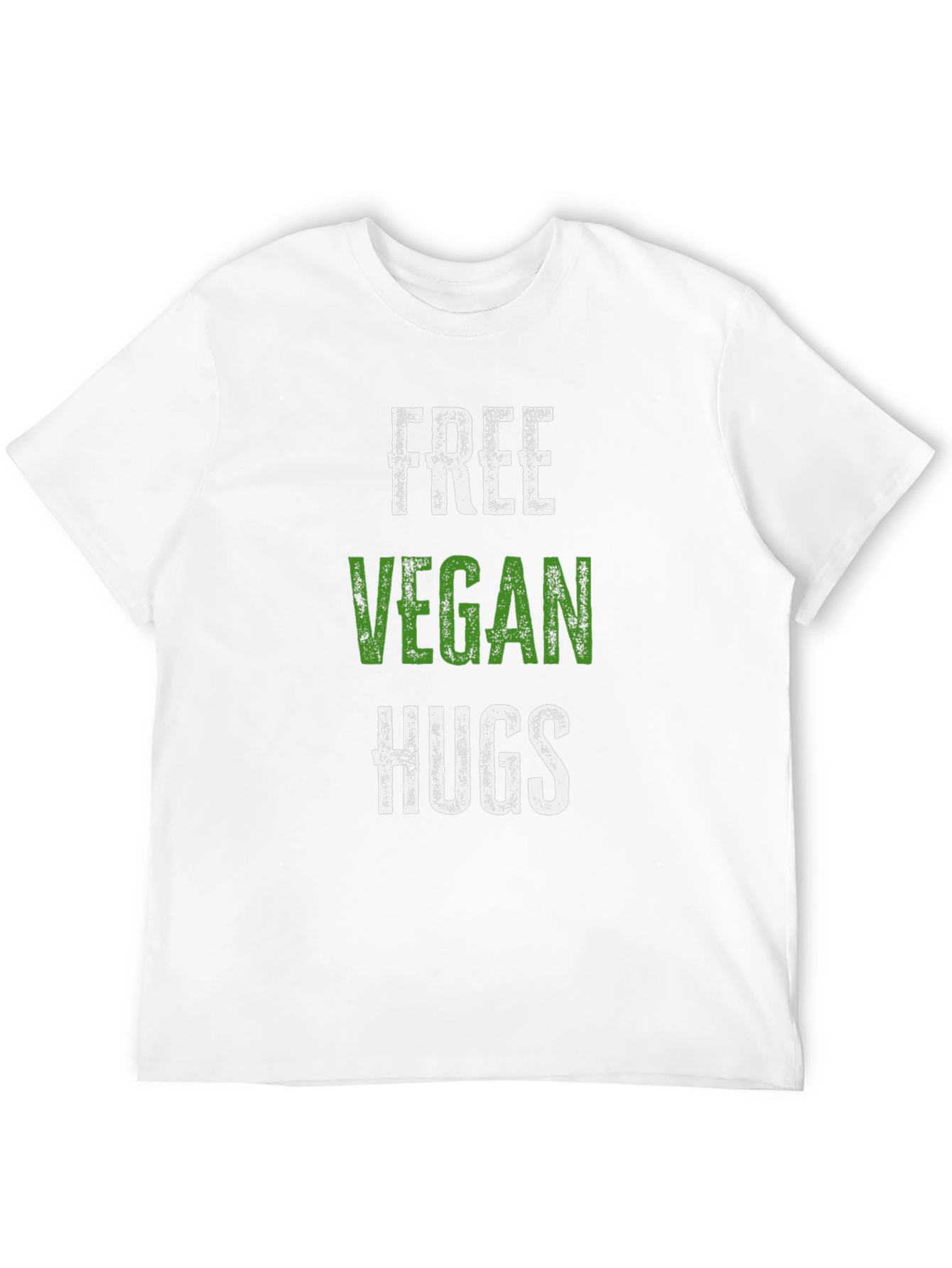 Black Free Vegan Hugs T-Shirt - Soft Cotton Tee view 12