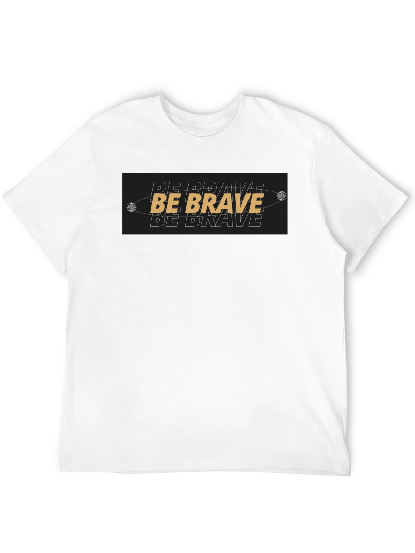 Black Be Brave Graphic Black T-Shirt view 12