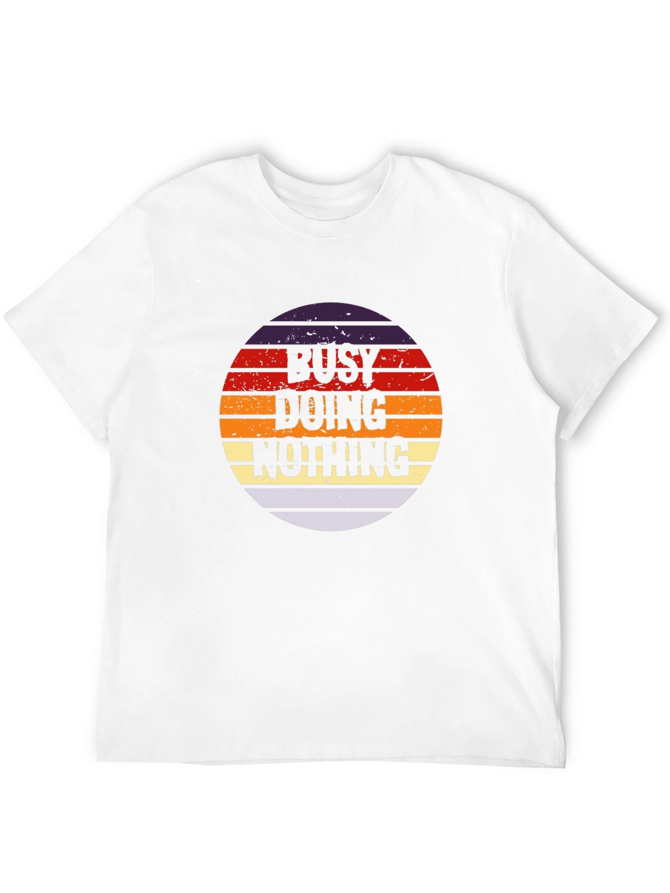 Black Busy Doing Nothing Retro Graphic Tee view 12