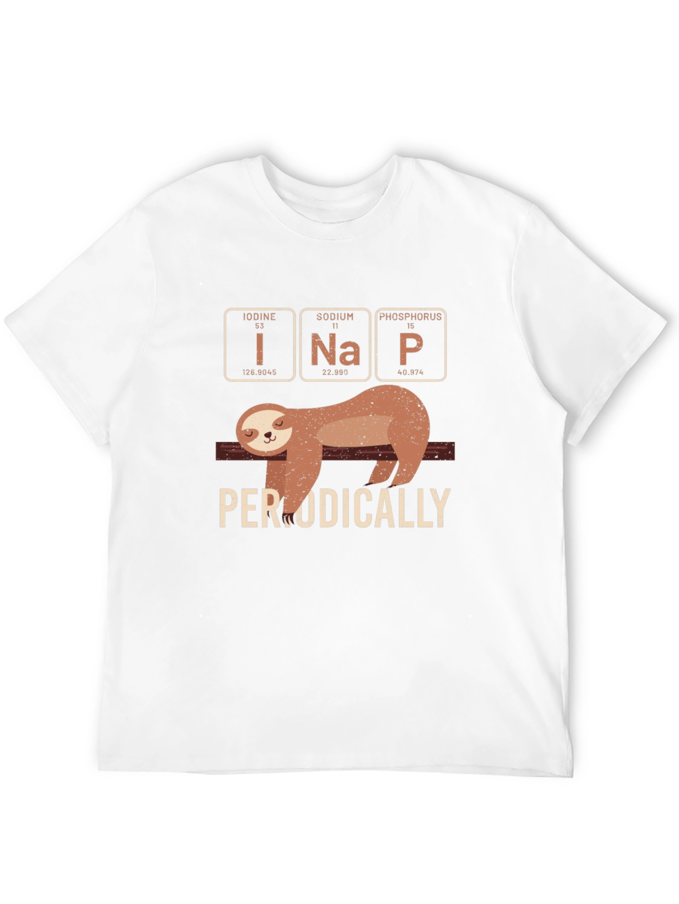 Black Periodically Sloth T-Shirt view 12