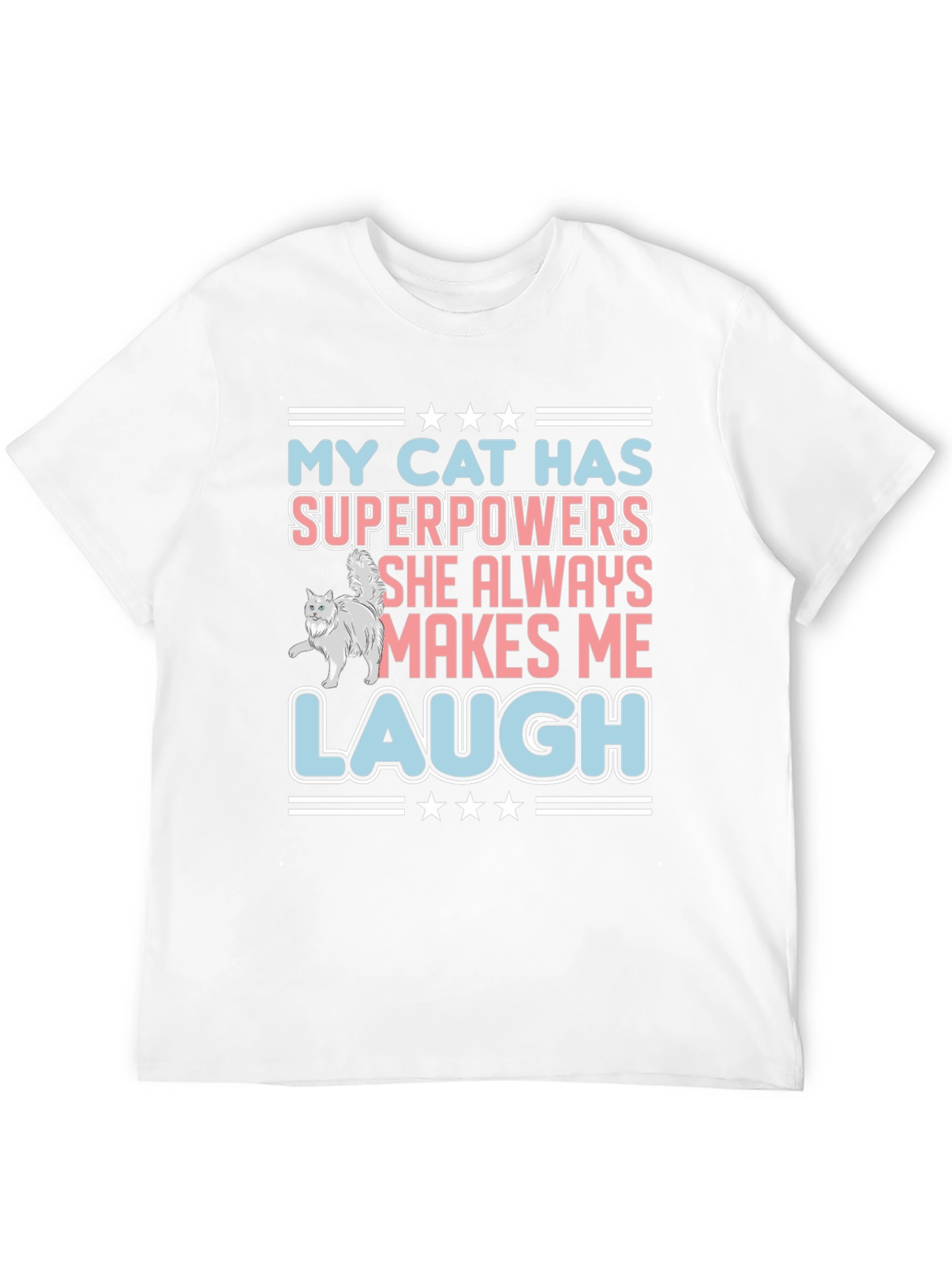 Black Funny Cat Superpowers T-Shirt view 12