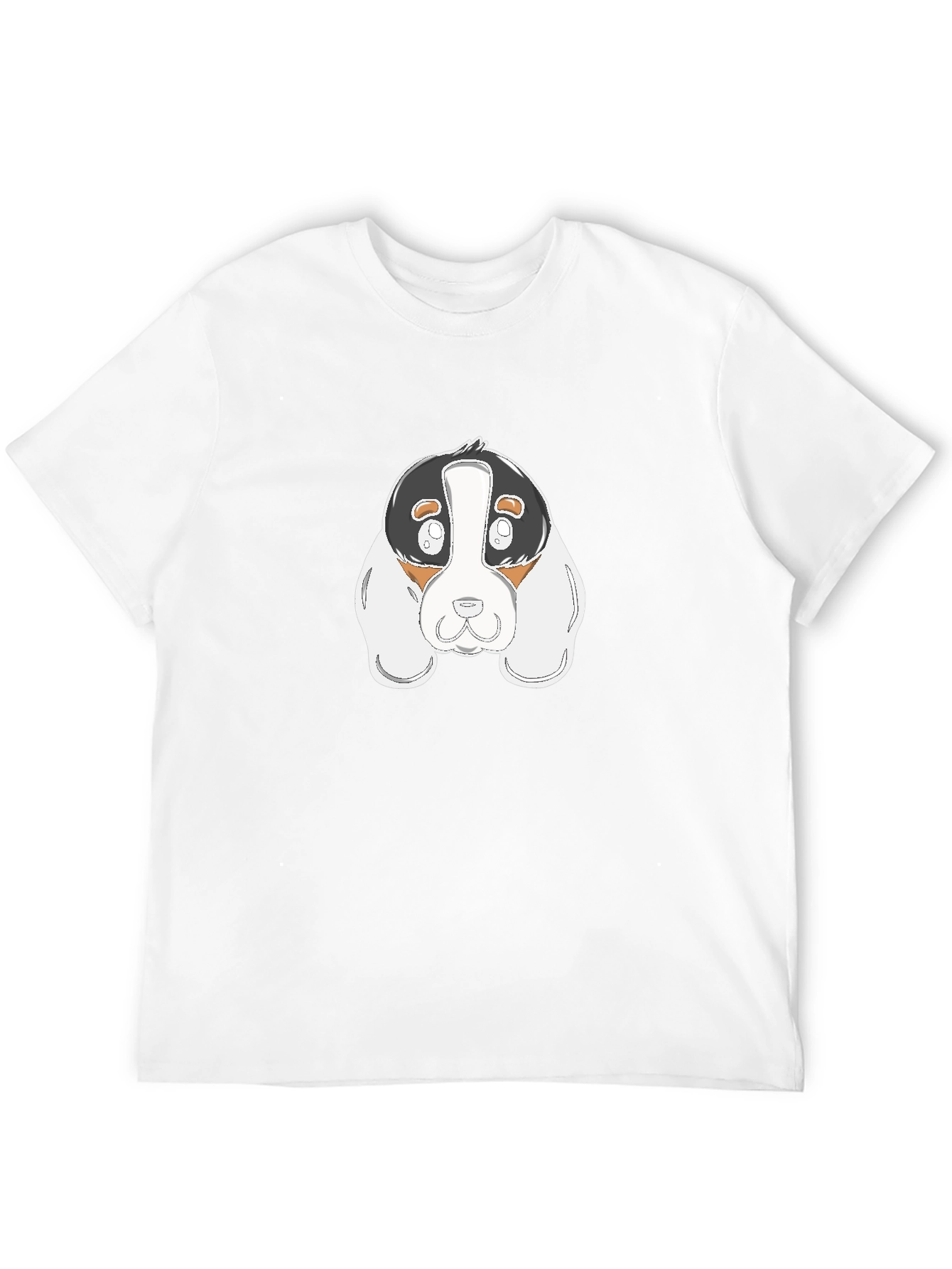 Black Cartoon Dog Graphic Black T-Shirt view 12