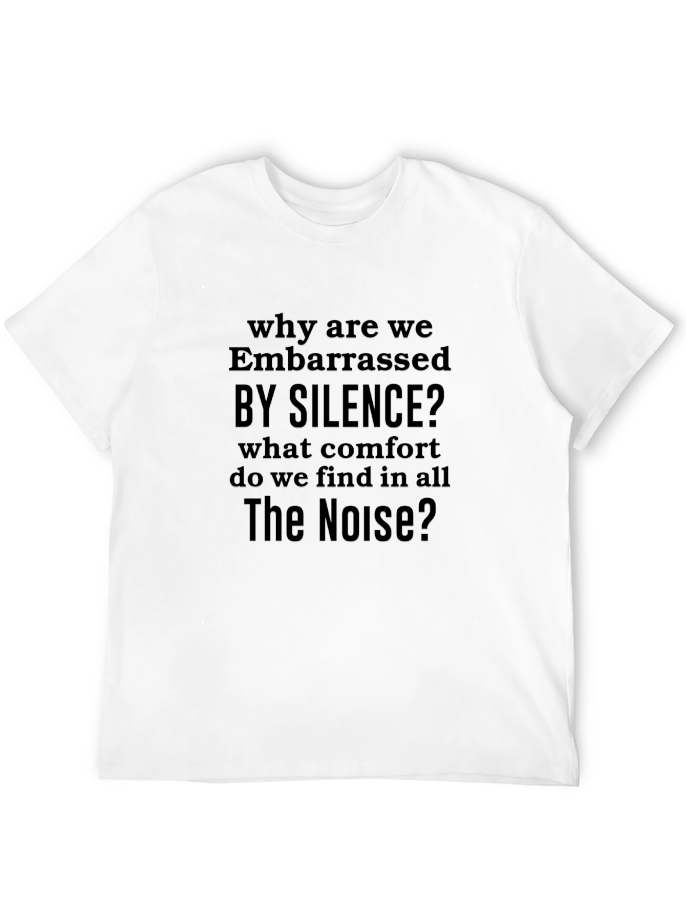 Black Embarrassed By Silence Graphic T-Shirt view 12