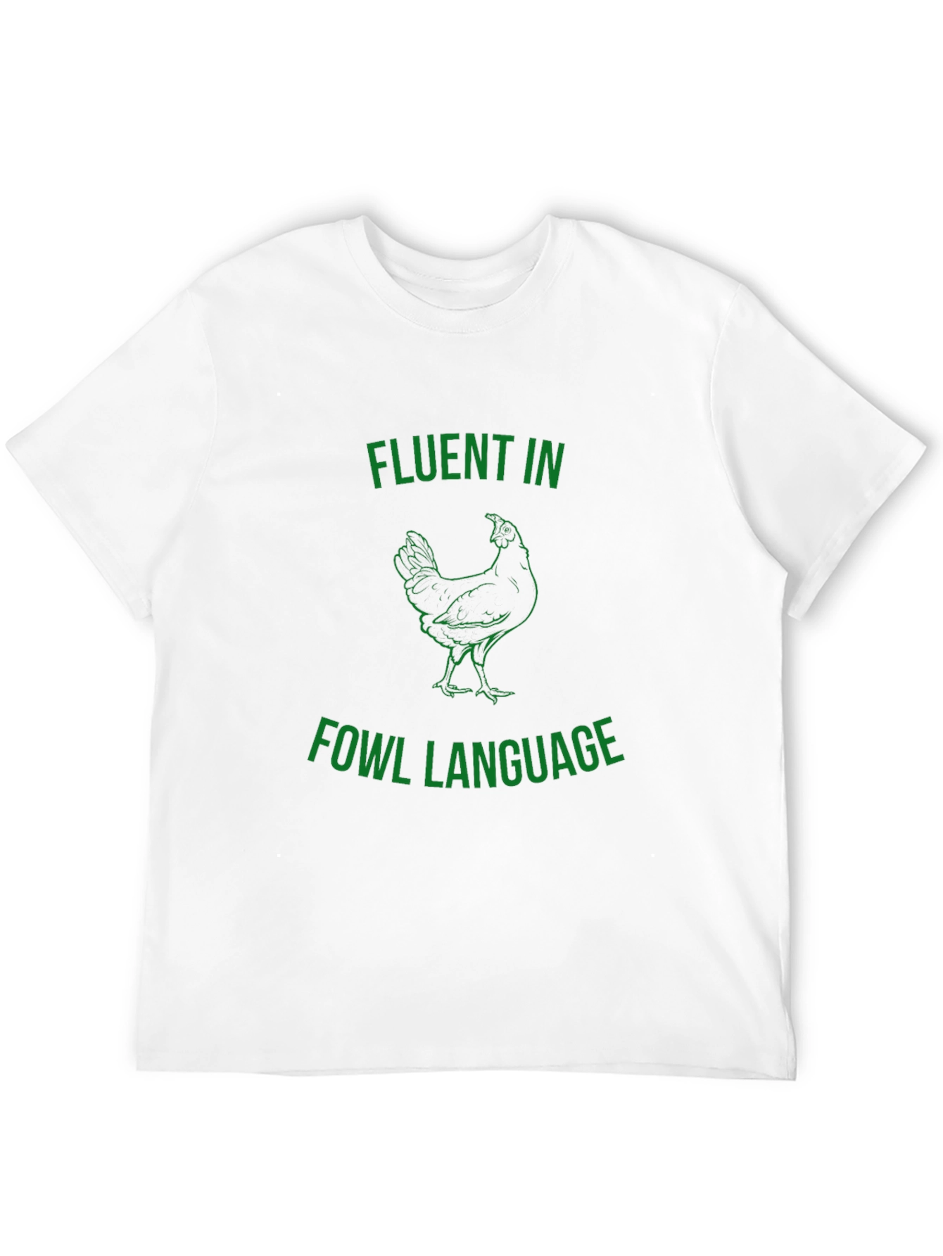 Black Fluent in Fowl Language Black T-Shirt view 12