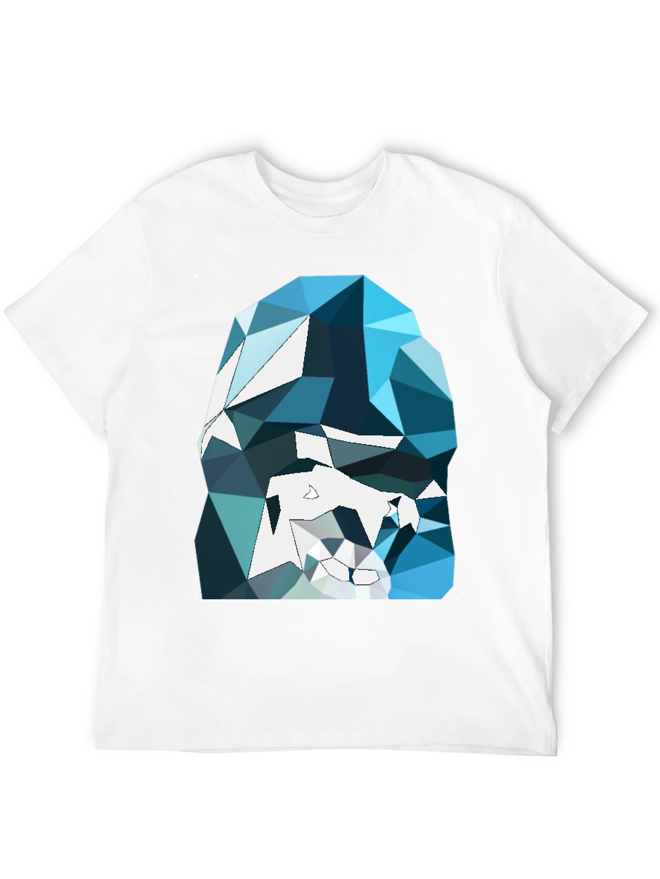Black Abstract Geometric Gorilla Graphic Tee - Black view 12