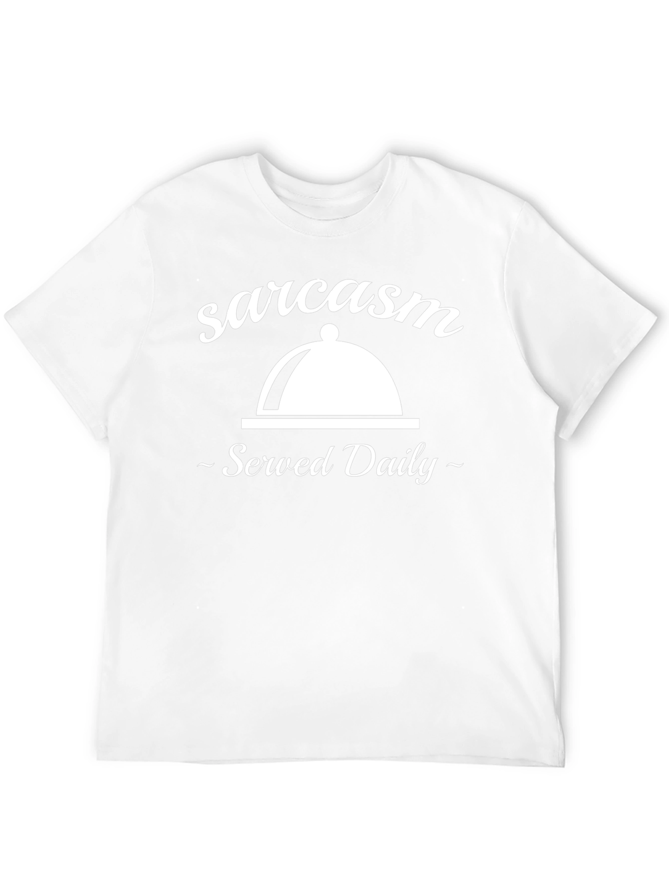 Black Sarcasm Served Daily Graphic Tee view 12