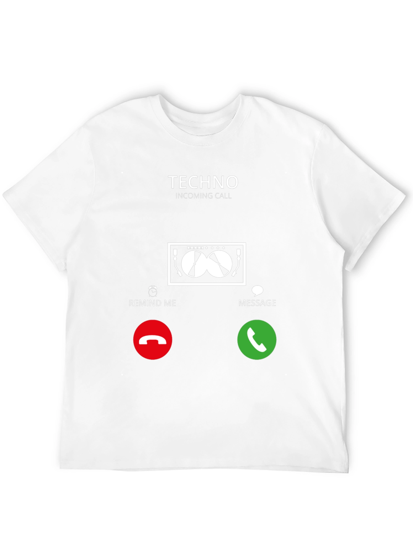 Black Techno Incoming Call Graphic T-Shirt view 12