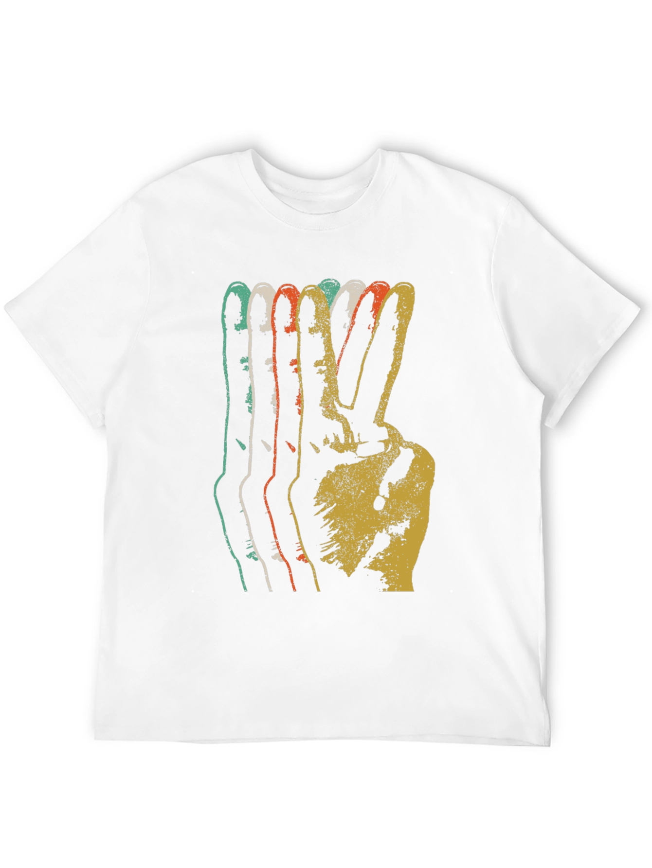 Black Retro Peace Sign Graphic T-Shirt - Vintage Style view 12