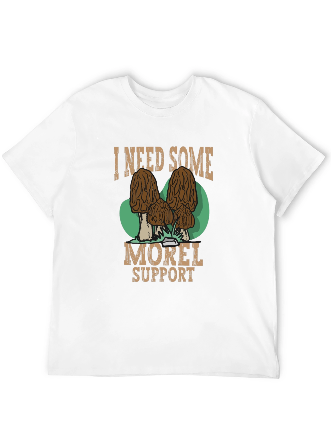 Black I Need Some Morel Support Black T-Shirt view 12