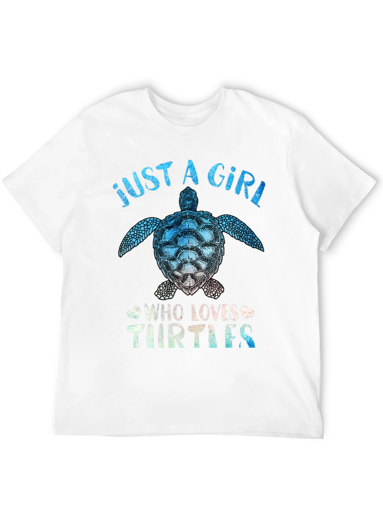 Black Just a Girl Who Loves Turtles T-Shirt view 12