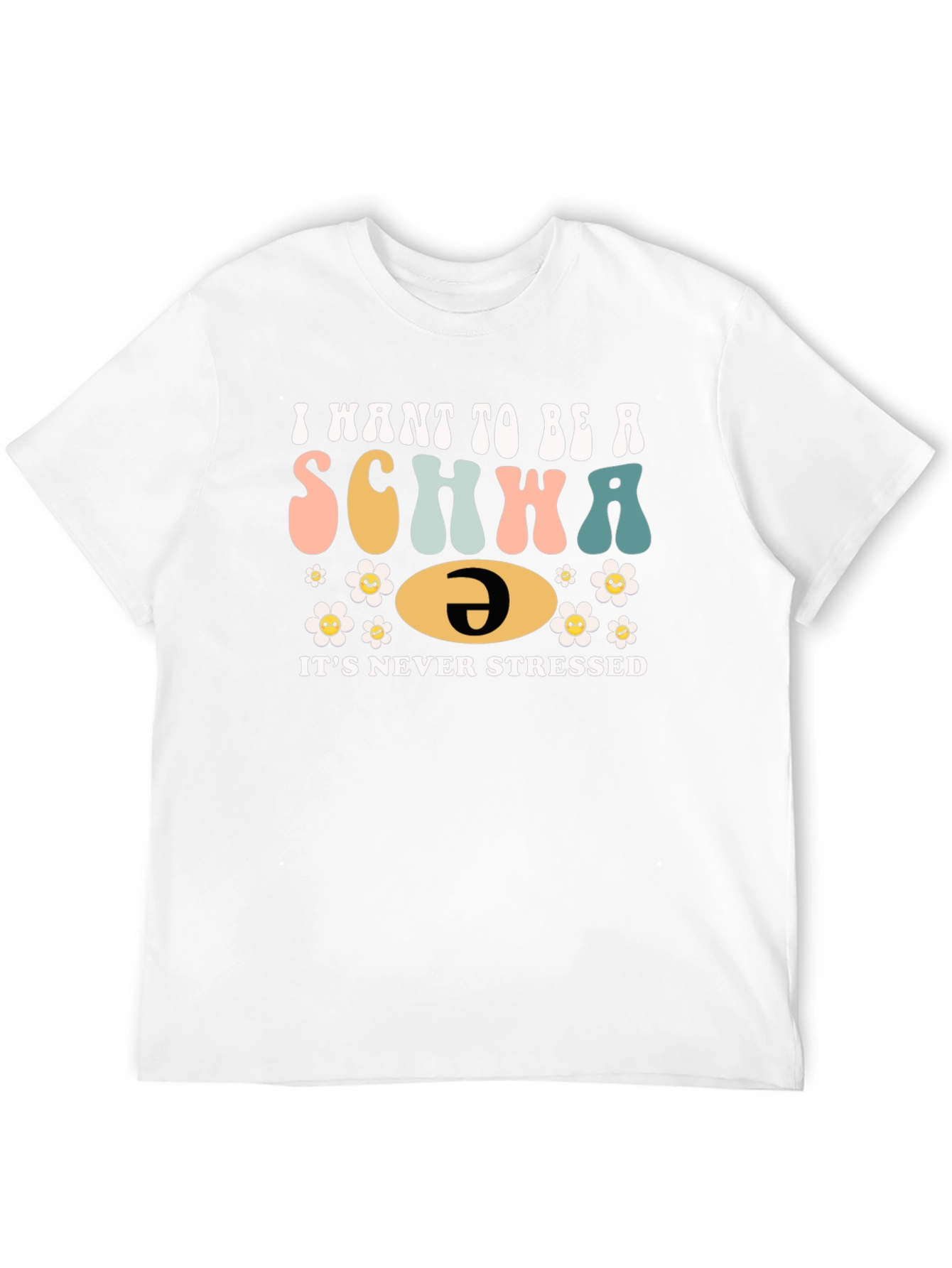 Black I Want to Be a Schwa Funny T-Shirt view 12