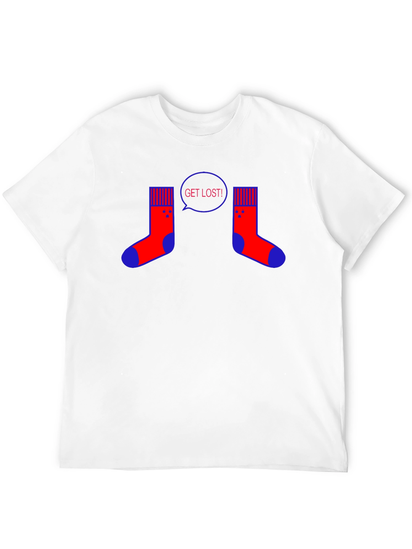 Black Get Lost Socks T-Shirt - Novelty Graphic Tee view 12