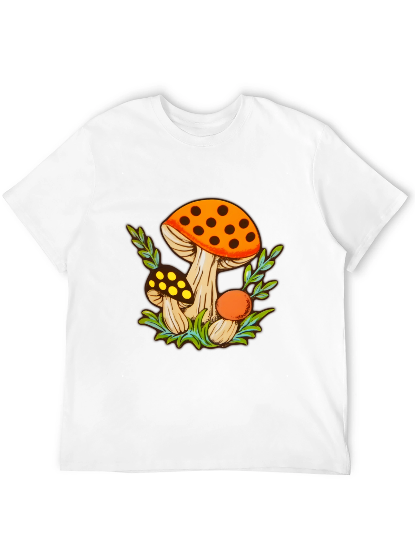 Black Mushroom Graphic Tee - Funky Fungi Design view 12