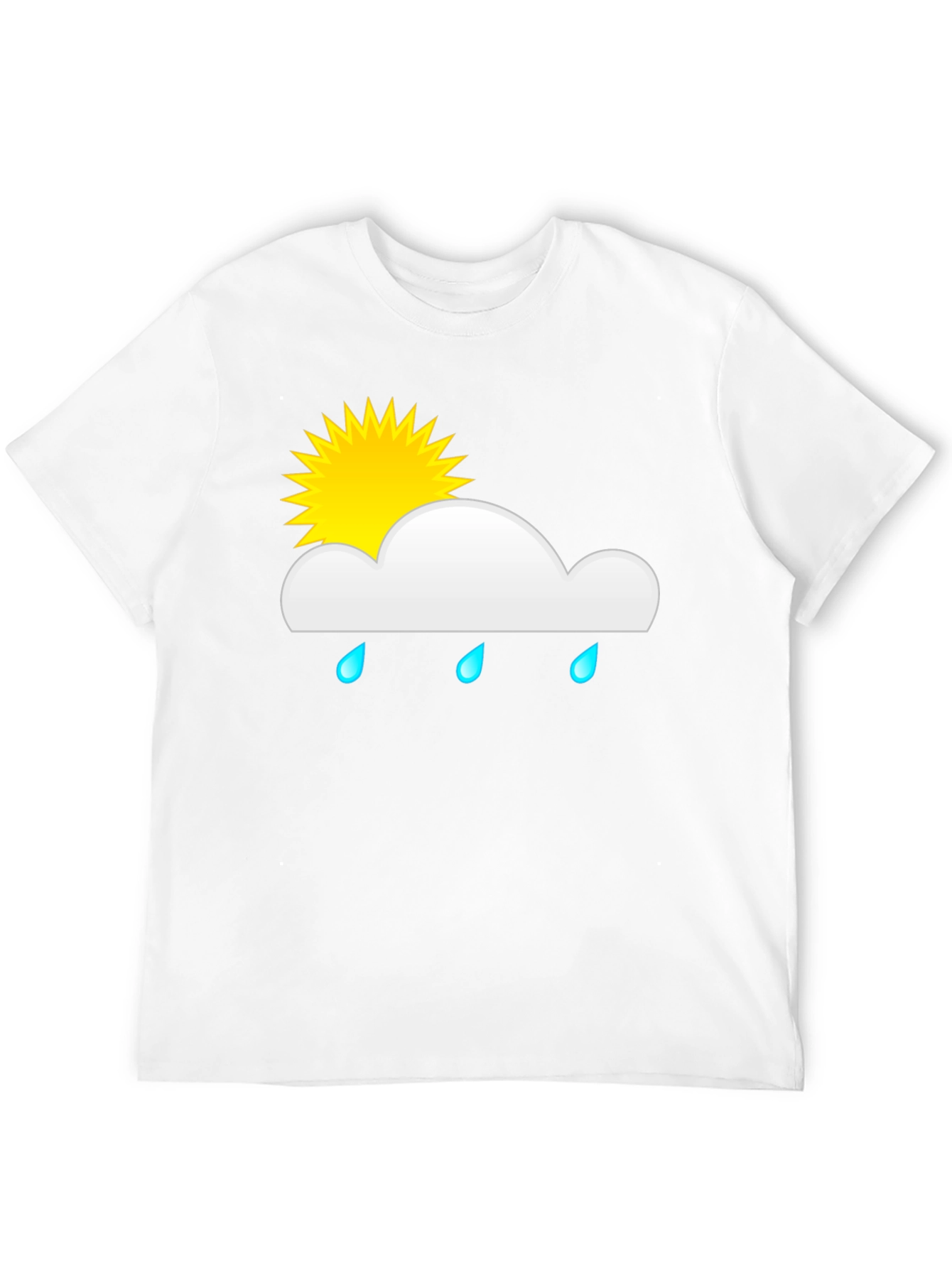 Black Rainy Day Sun Graphic Tee - Black Cotton T-Shirt view 12